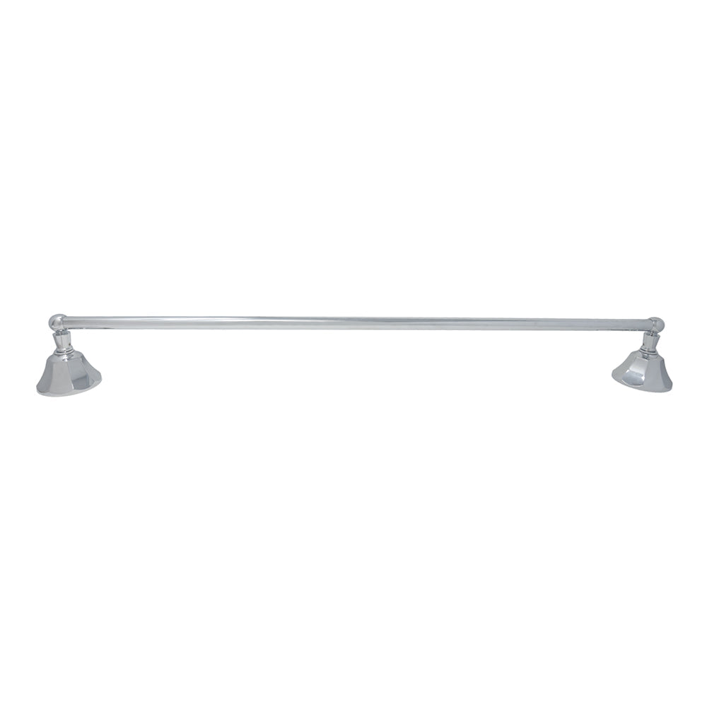 Mississippi Vintage Style Wall Mount 18" Deco Towel Bar, Solid Brass and Brackets P0197 | Strom Living