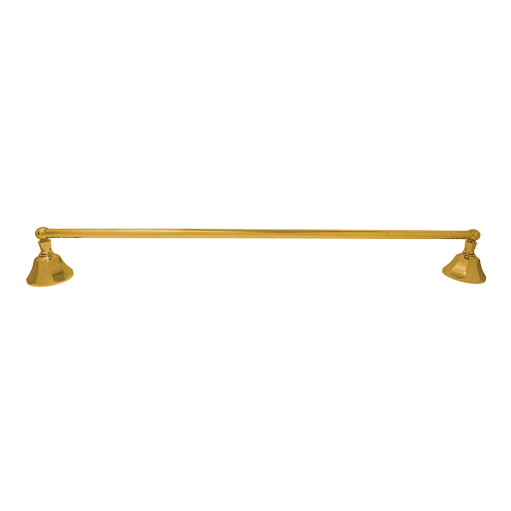 Mississippi Vintage Style Wall Mount 18" Deco Towel Bar, Solid Brass and Brackets P0197 | Strom Living