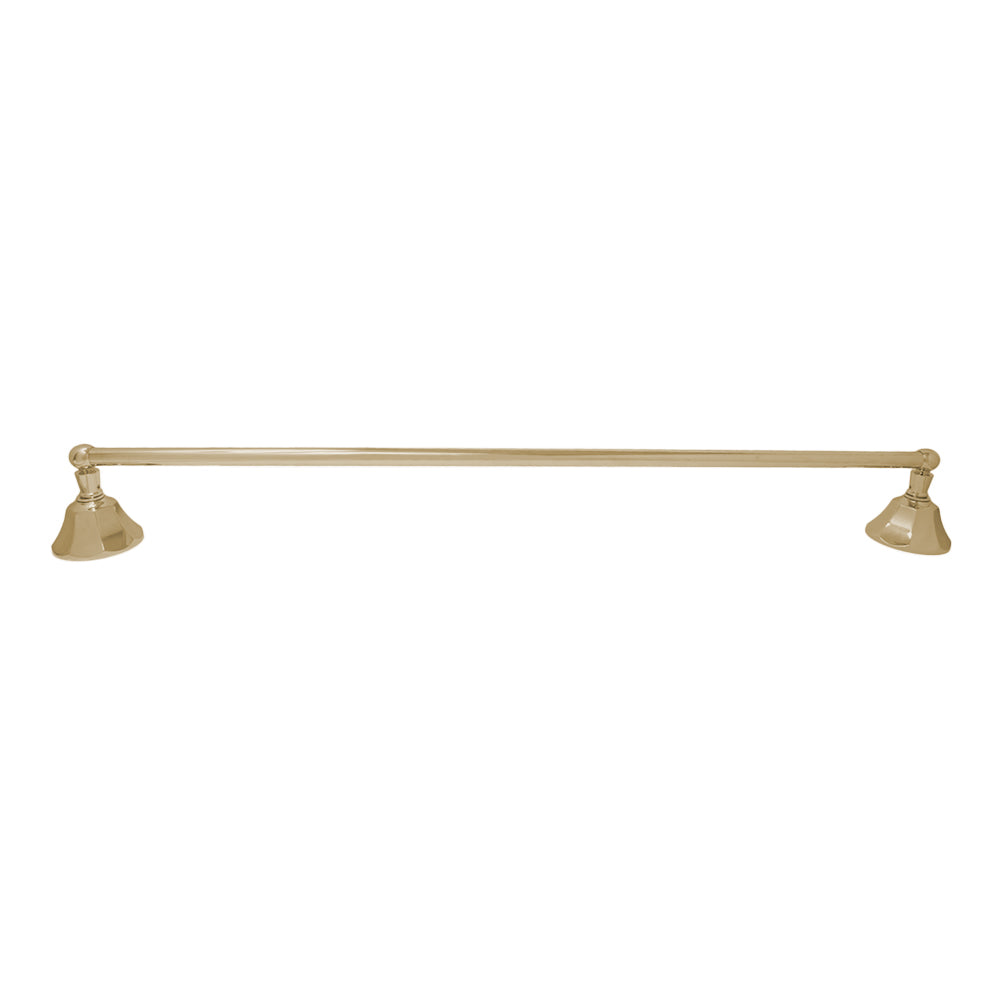 Mississippi Vintage Style Wall Mount 18" Deco Towel Bar, Solid Brass and Brackets P0197 | Strom Living