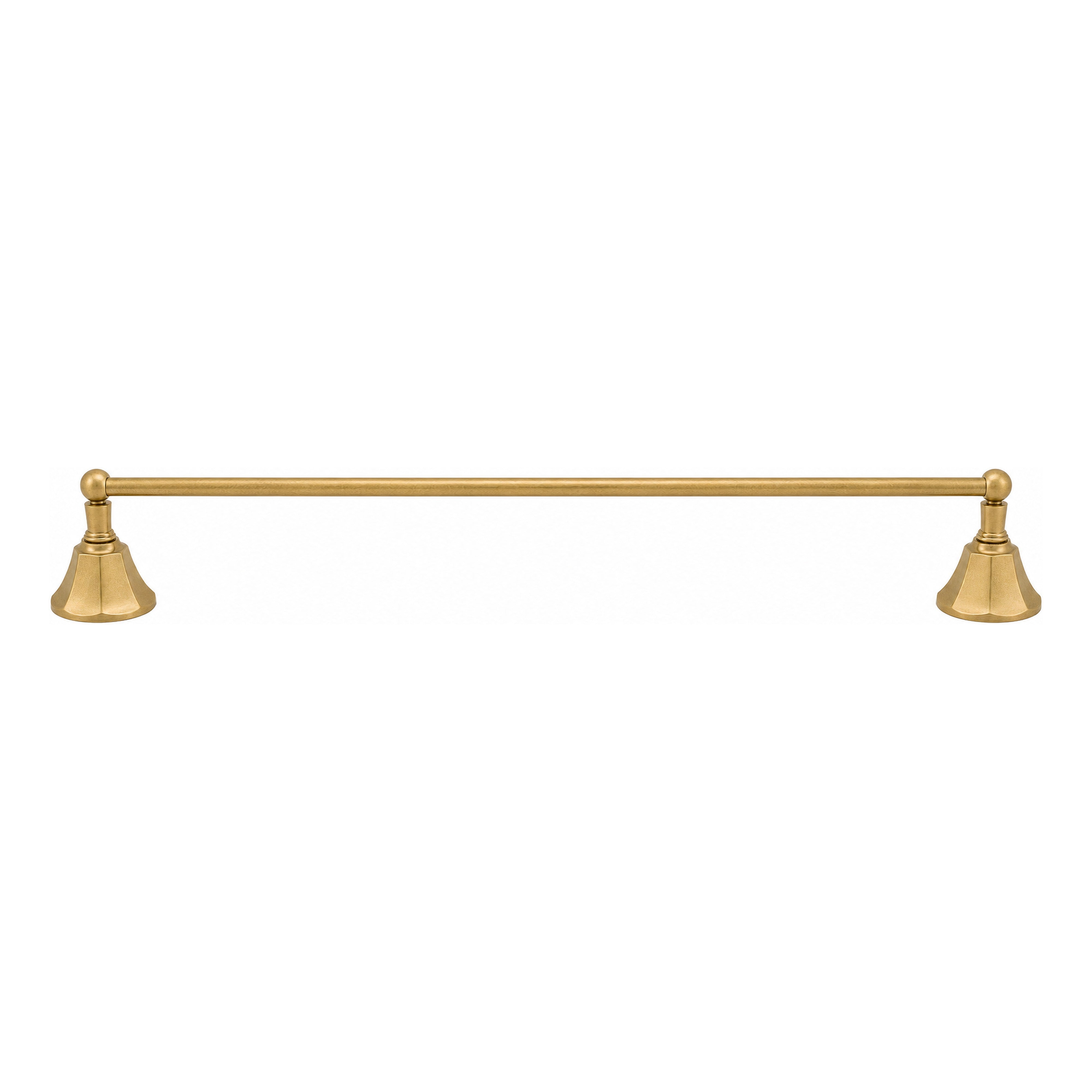Mississippi Vintage Style Wall Mount 18" Deco Towel Bar, Solid Brass and Brackets P0197 | Strom Living Raw Brass 30" - Bathroom Accessories