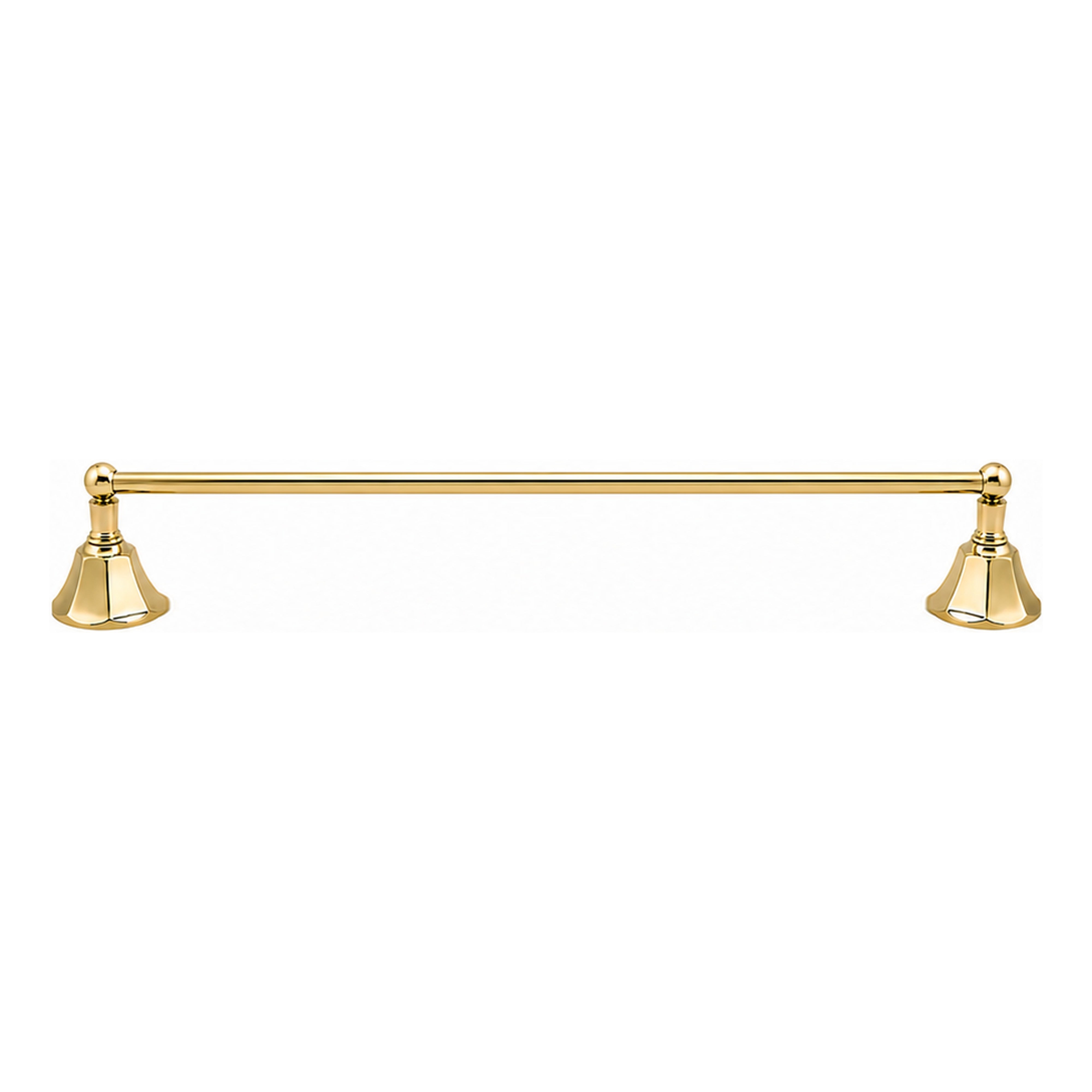 Mississippi Vintage Style Wall Mount 18" Deco Towel Bar, Solid Brass and Brackets P0197 | Strom Living Supercoat Brass 30" - Bathroom Accessories