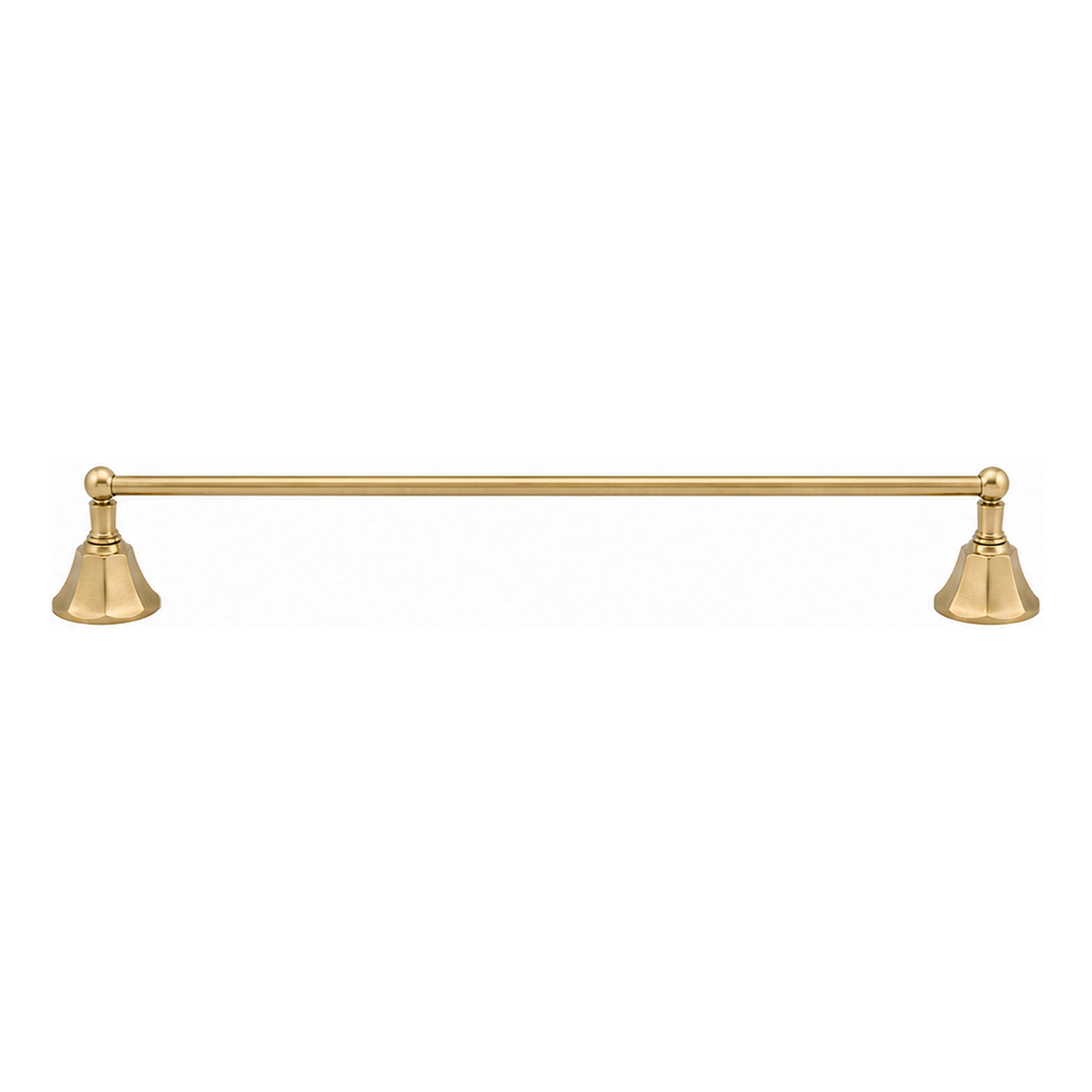 Mississippi Vintage Style Wall Mount 18" Deco Towel Bar, Solid Brass and Brackets P0197 | Strom Living Satin Brass 30" - Bathroom Accessories