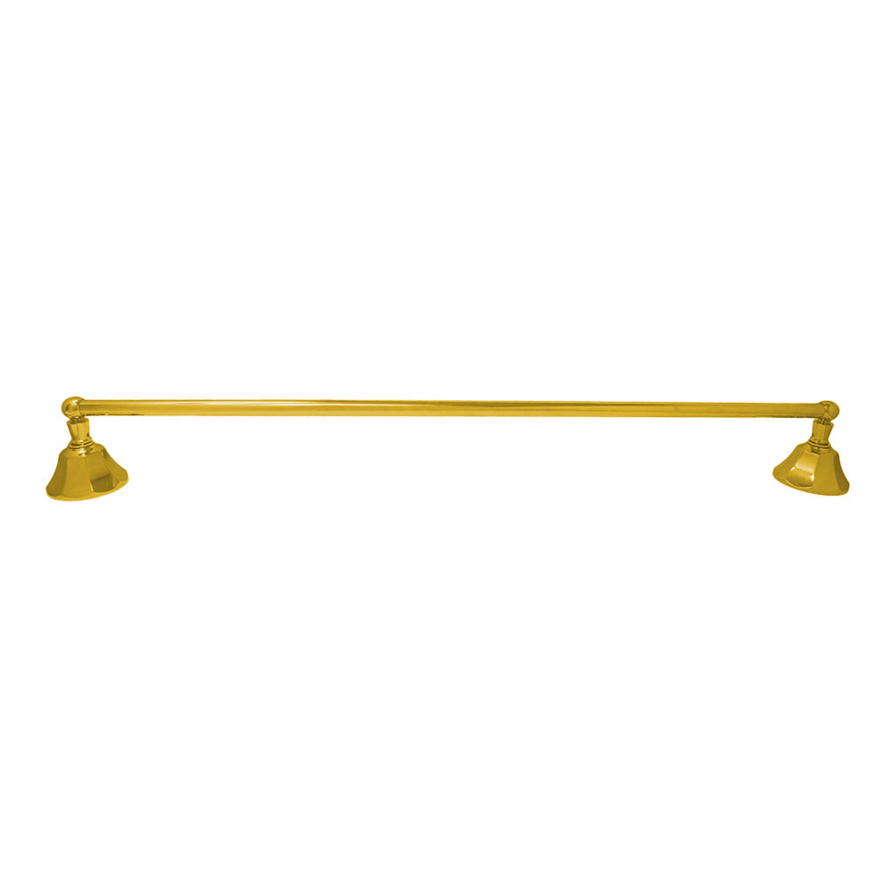 Mississippi Vintage Style Wall Mount 18" Deco Towel Bar, Solid Brass and Brackets P0197 | Strom Living