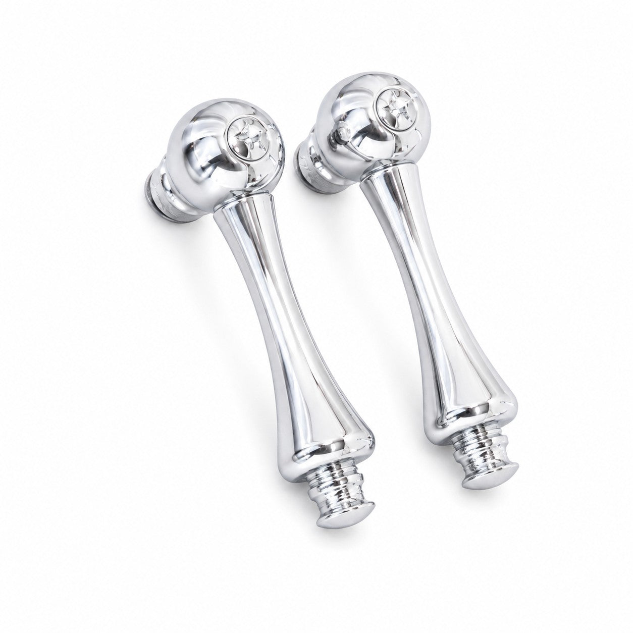 Faucet Handle Set Pair, Solid Brass P0202 | Strom Living Chrome Temperature Handle Pair - Faucet Parts