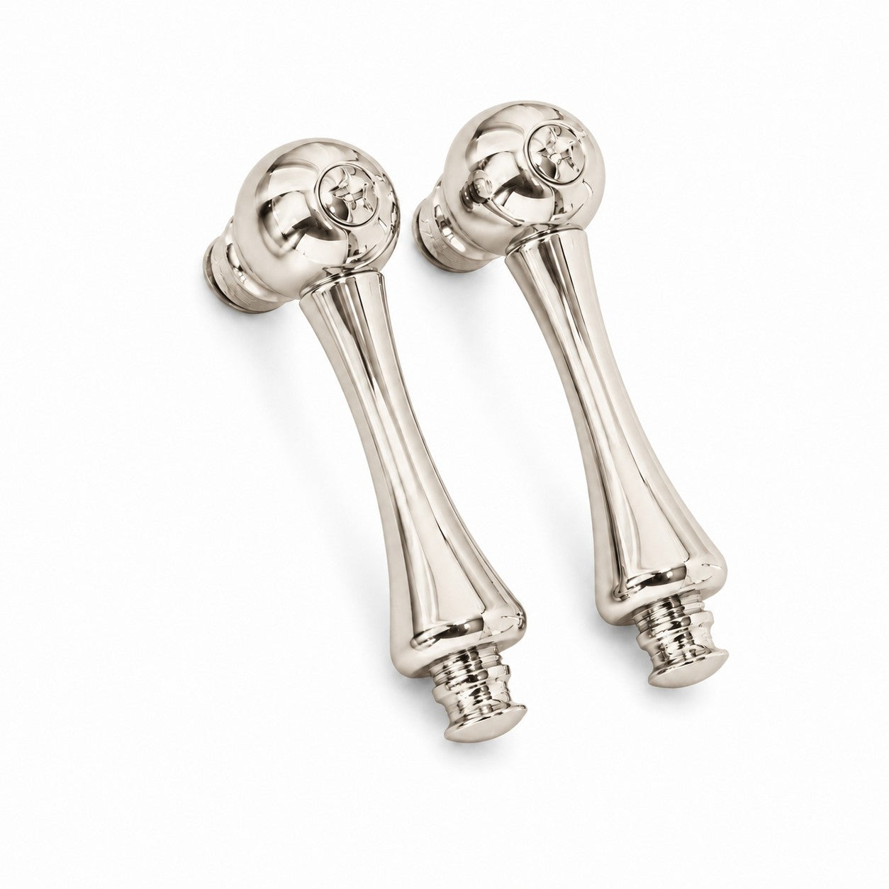 Faucet Handle Set Pair, Solid Brass P0202 | Strom Living Polished Nickel Temperature Handle Pair - Faucet Parts