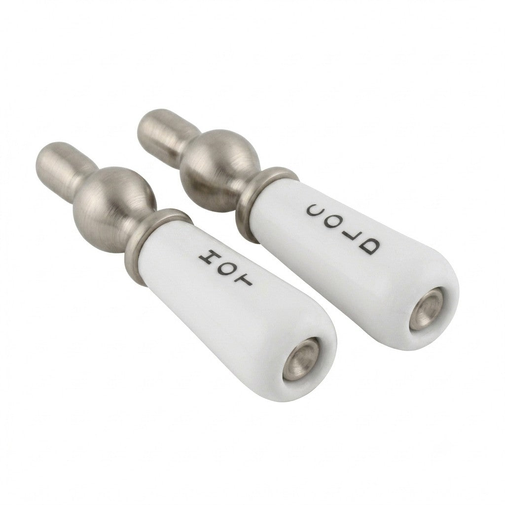 Strom Living P0206 Porcelain Temperature Lever Handle Matte Nickel - Faucet Parts