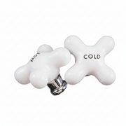 P0212 Small Porcelain Cross Handle Pair - Faucet Parts