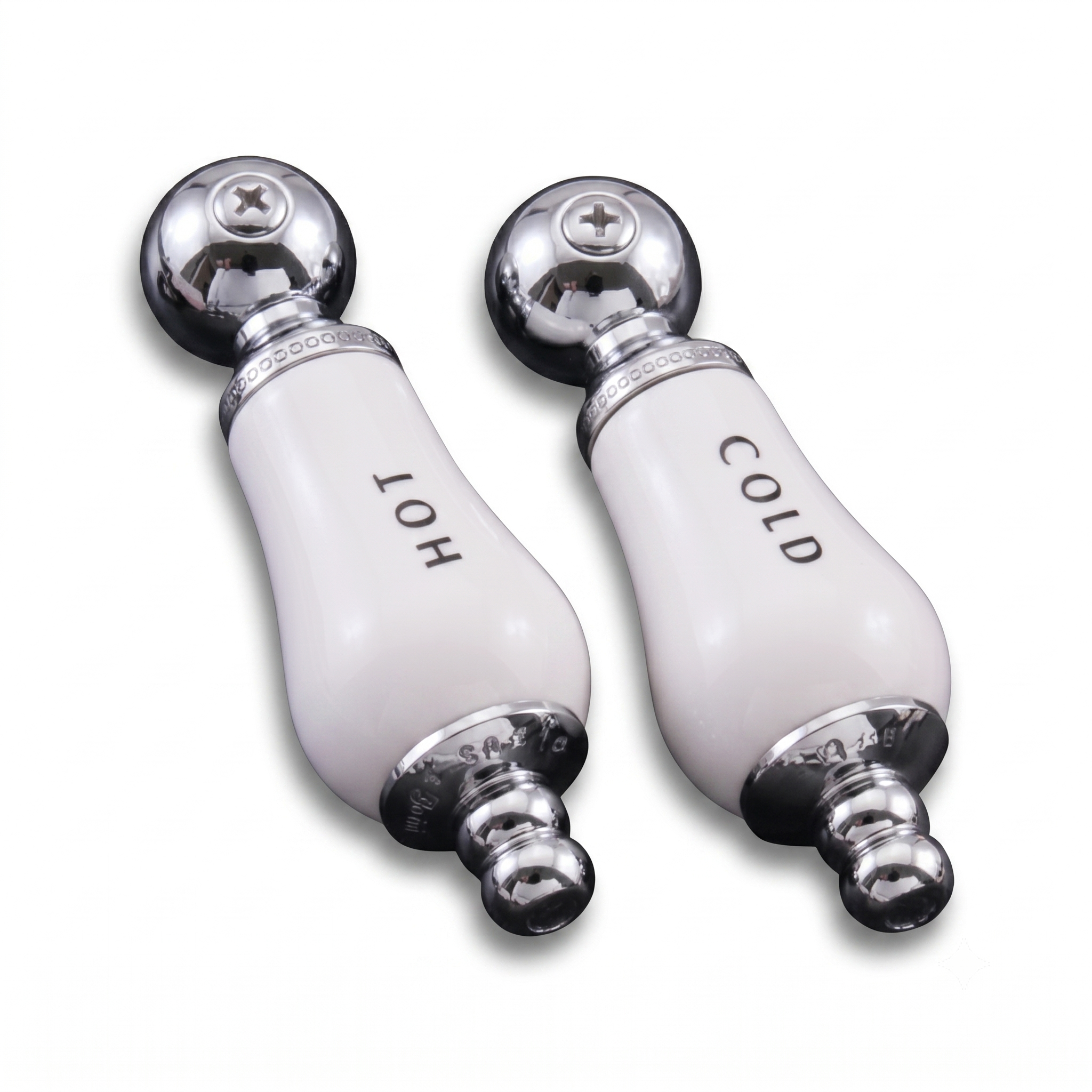 Strom Living P0215 Porcelain Temperature Lever Handle Chrome - Faucet Parts