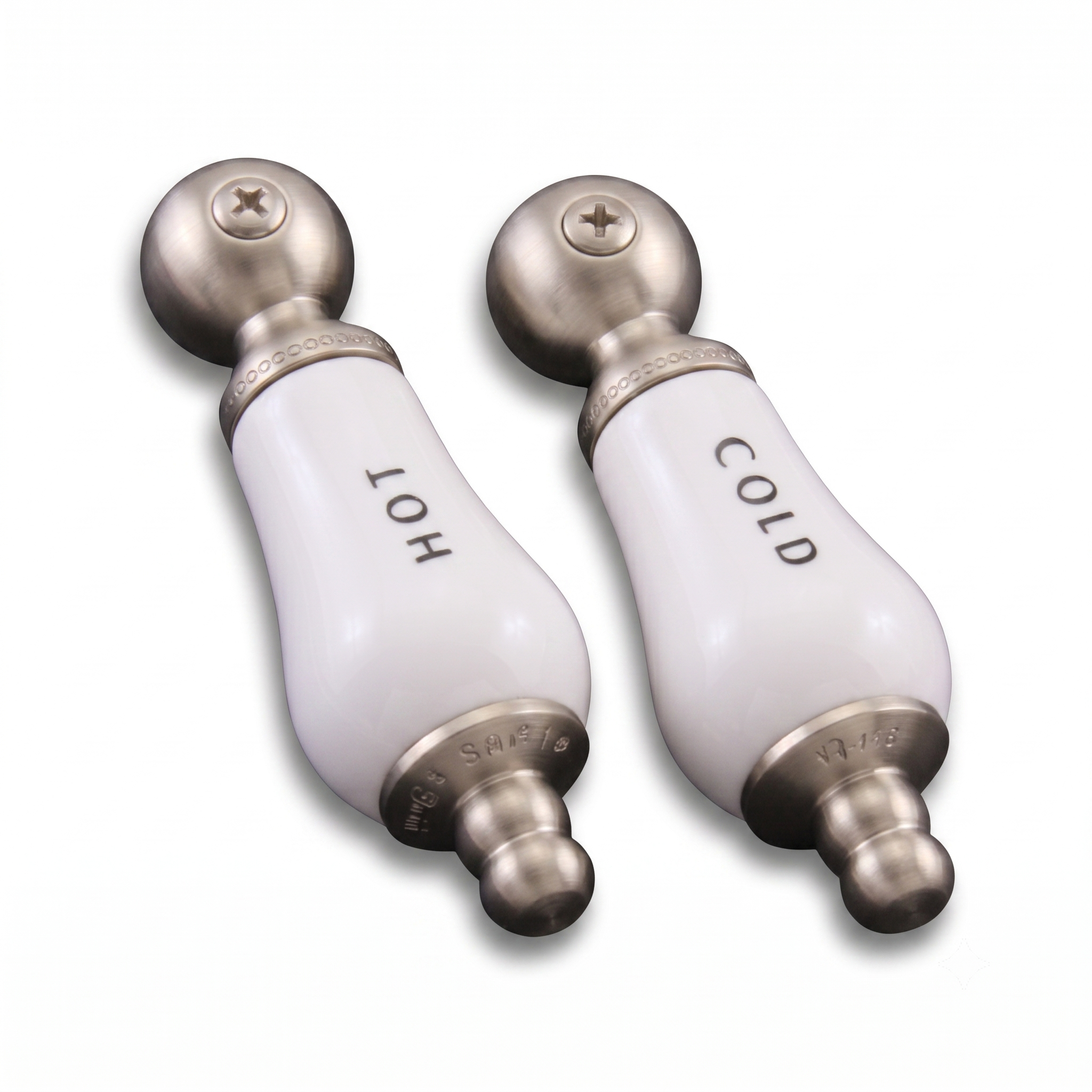 Strom Living P0215 Porcelain Temperature Lever Handle Matte Nickel - Faucet Parts