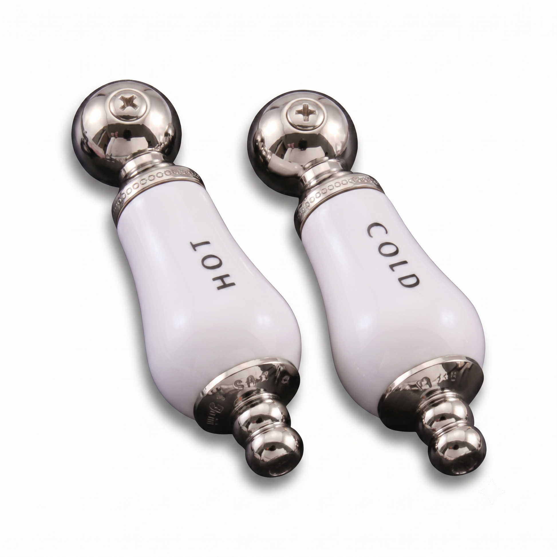 Strom Living P0215 Porcelain Temperature Lever Handle Polished Nickel - Faucet Parts