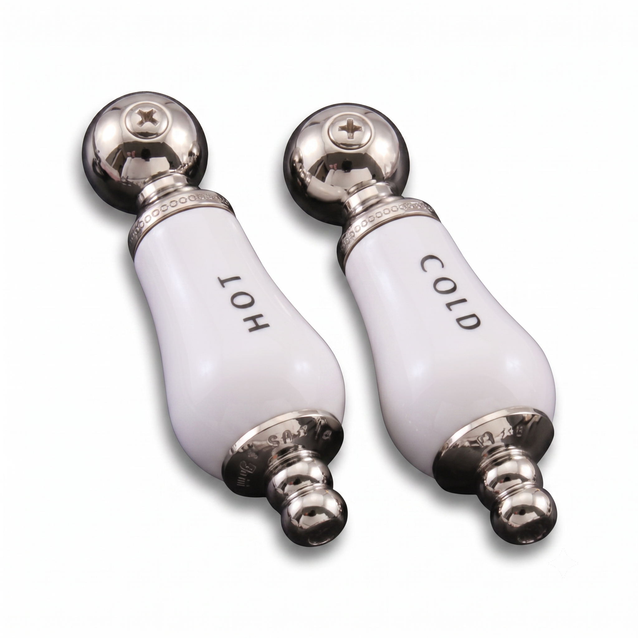 Strom Living P0215 Porcelain Temperature Lever Handle Polished Nickel - Faucet Parts