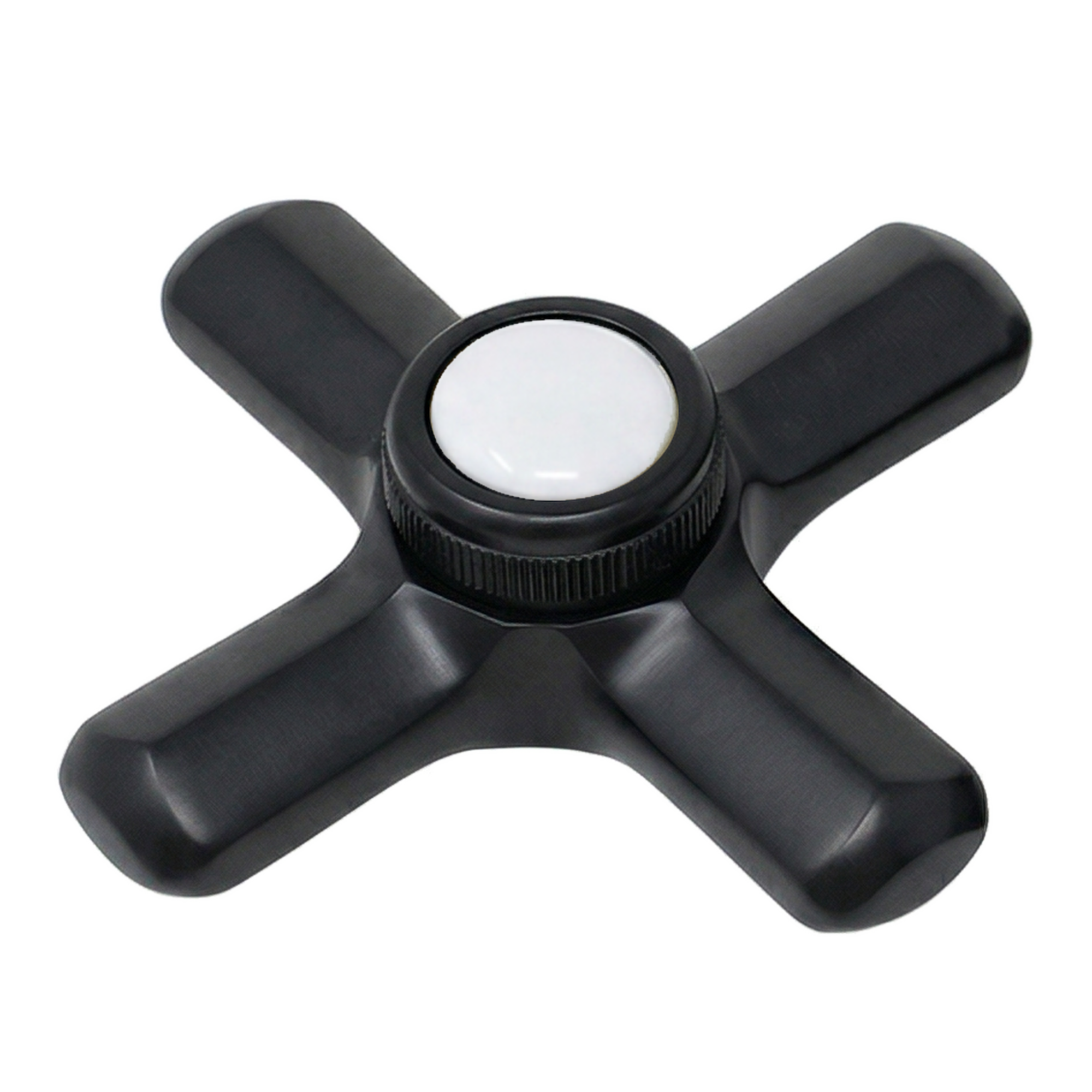 Strom Living P0217 Crosspoint Handles with Porcelain Button Oil Rubbed Bronze Diverter Handle - Faucet Parts