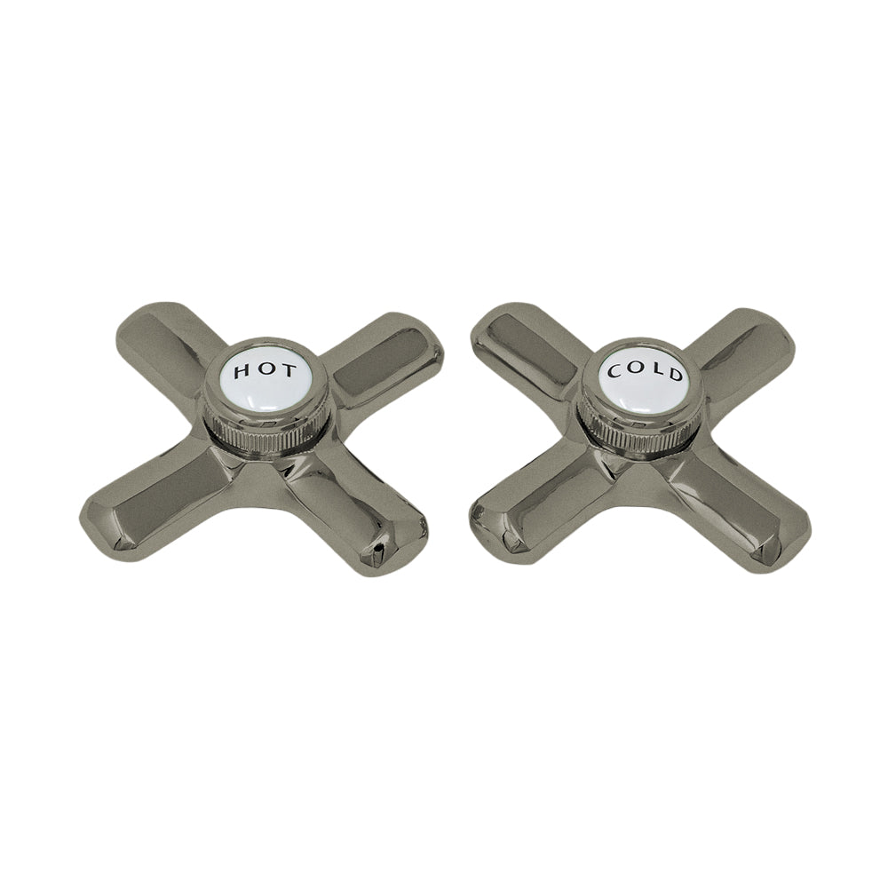 Strom Living P0217 Crosspoint Handles with Porcelain Button - Faucet Parts