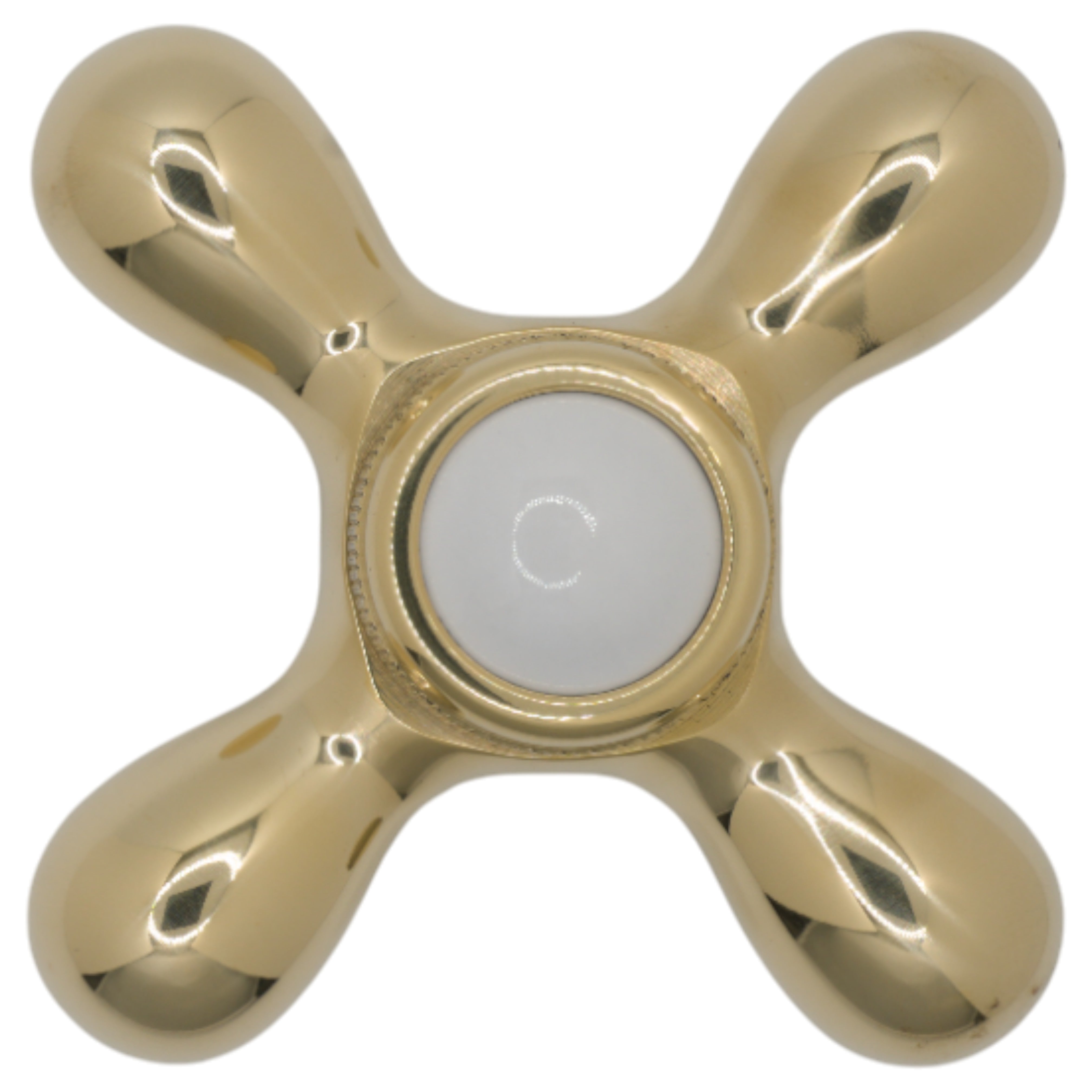 Strom Living P0219 Cross Point Handle with Porcelain Buttons