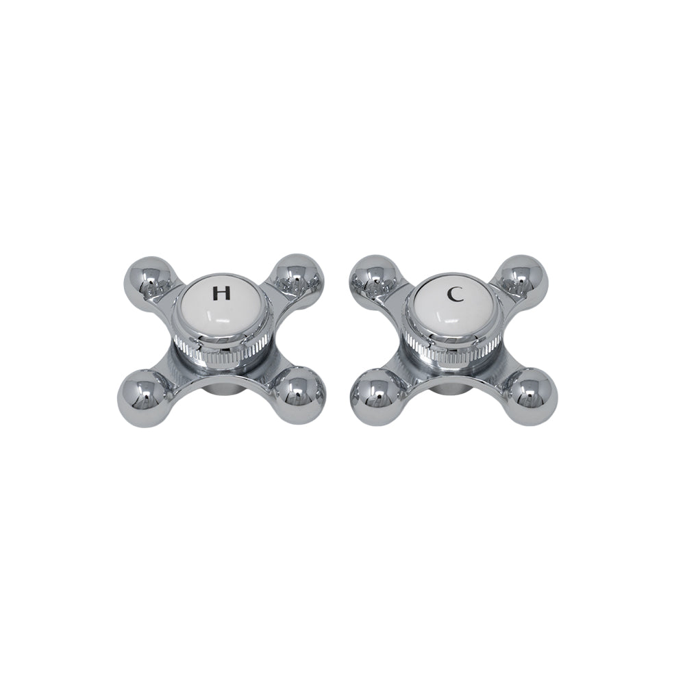 Strom Living P0220 Cross Point Temperature Handles with Button - Faucet Parts