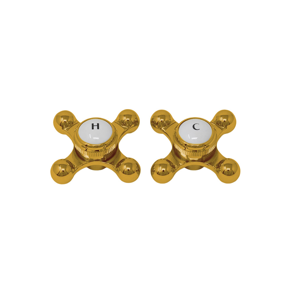 Strom Living P0220 Cross Point Temperature Handles with Button - Faucet Parts