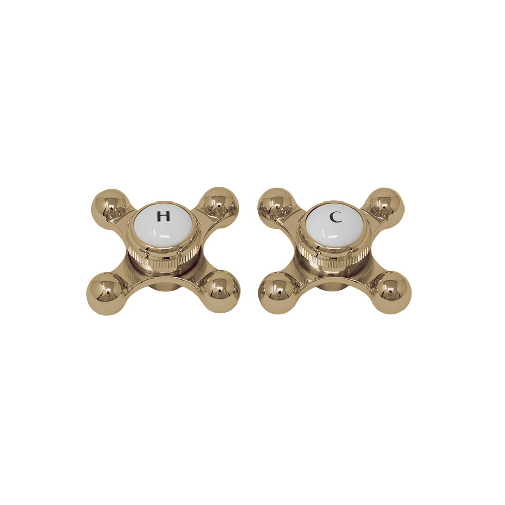 Strom Living P0220 Cross Point Temperature Handles with Button - Faucet Parts