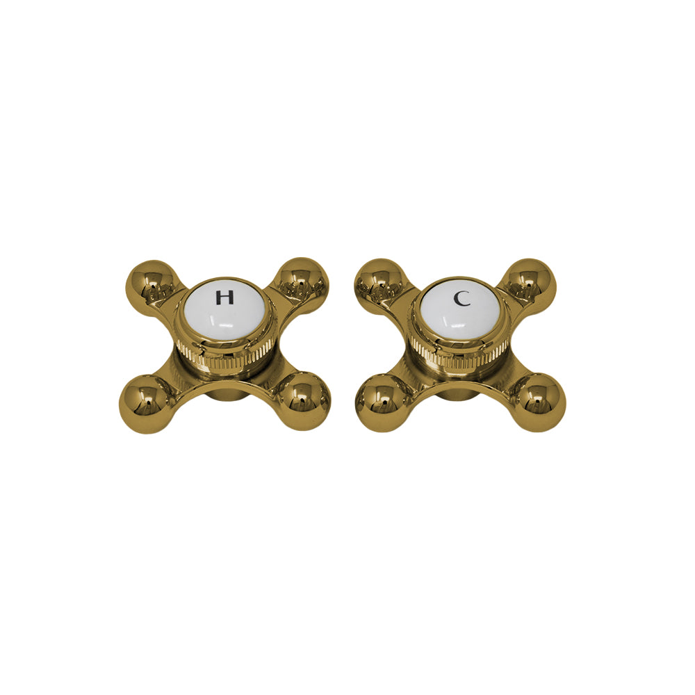 Strom Living P0220 Cross Point Temperature Handles with Button - Faucet Parts