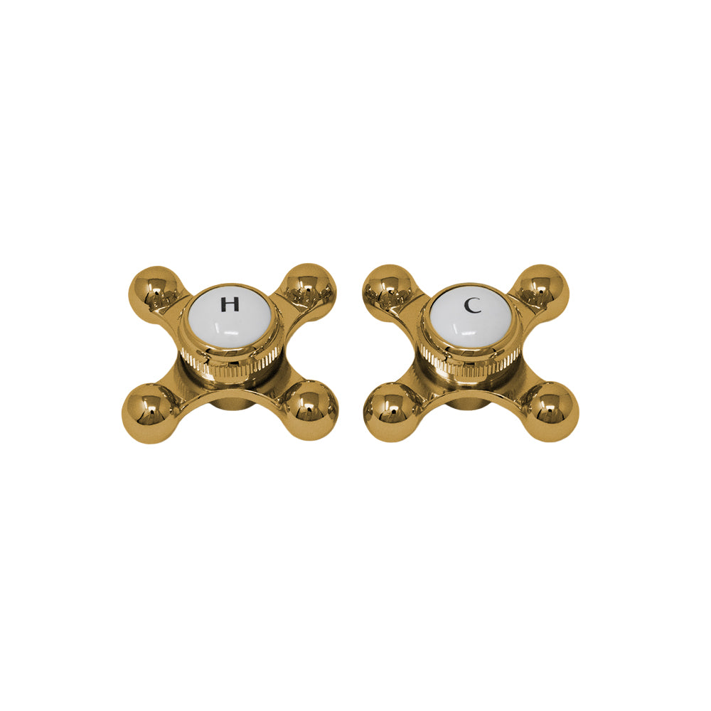 Strom Living P0220 Cross Point Temperature Handles with Button - Faucet Parts