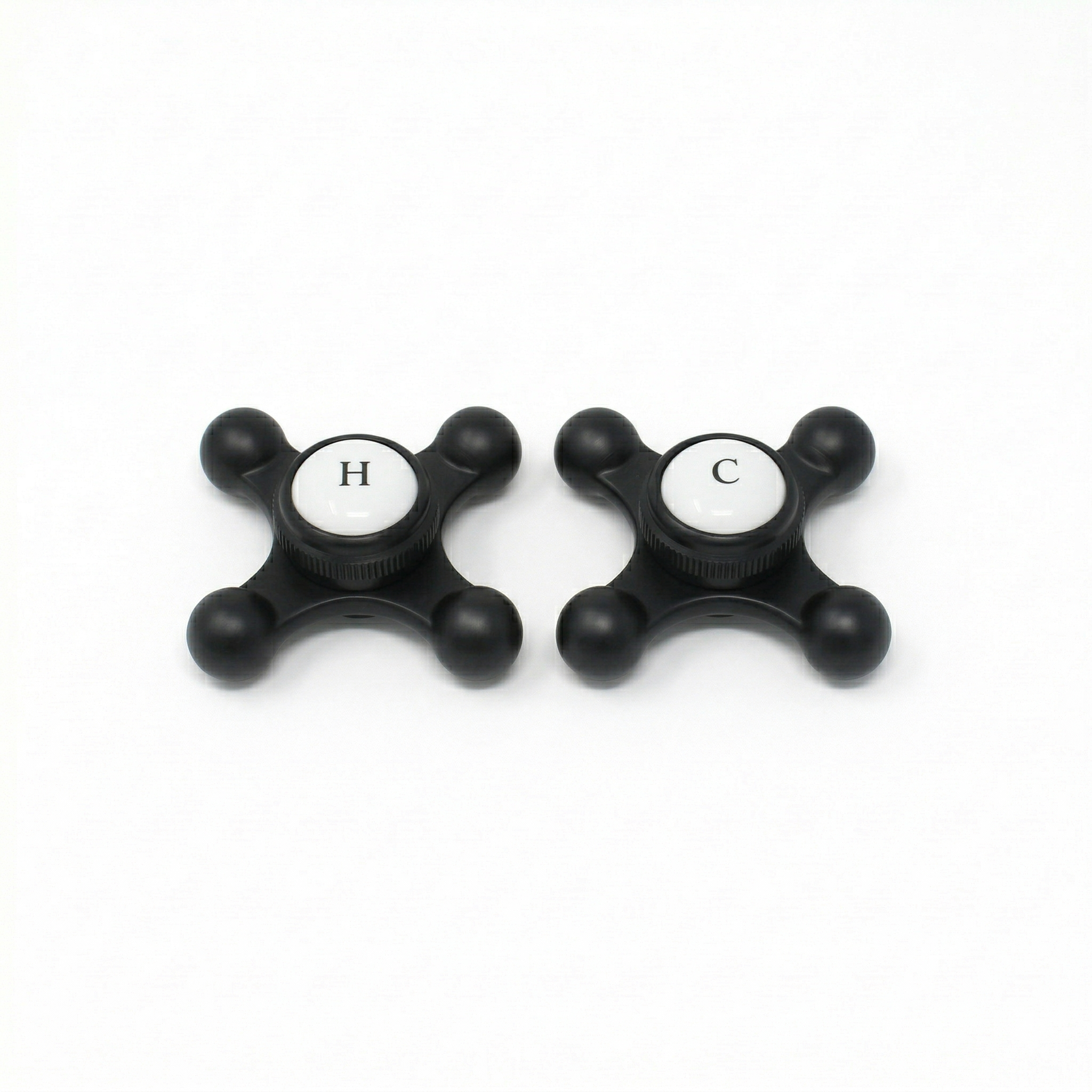 Strom Living P0220 Cross Point Temperature Handles with Button Oil Rubbed Bronze - Faucet Parts