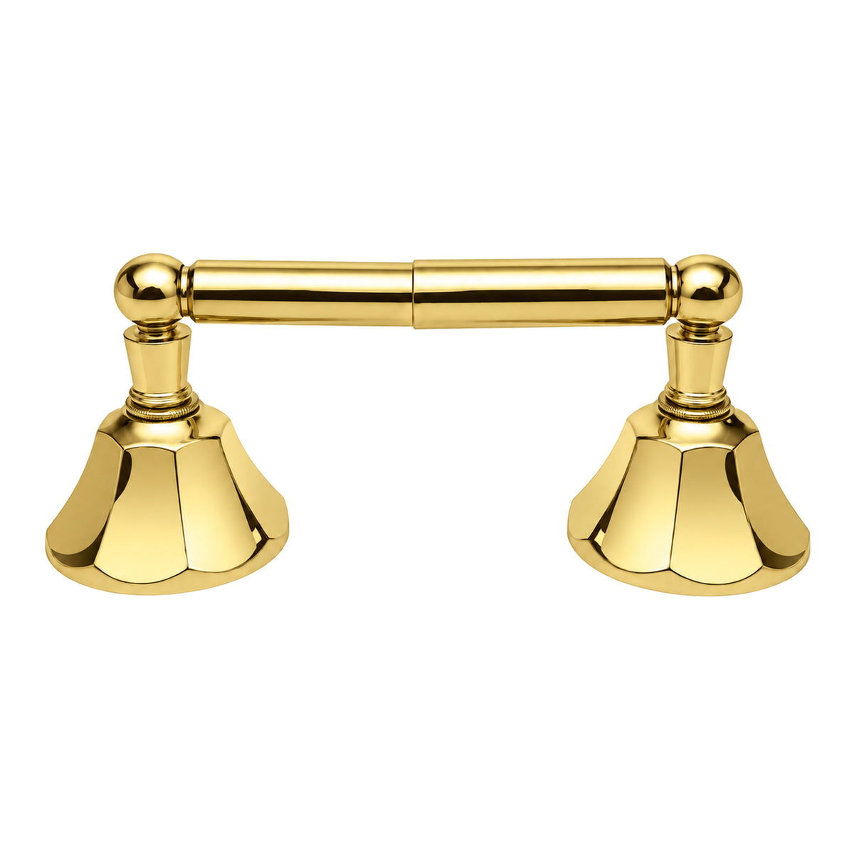 Mississippi Vintage Style Wall Mount Toilet Paper Holder, Solid Brass and Mounting Hardware P0301 in Supercoat Brass / Polished Brass