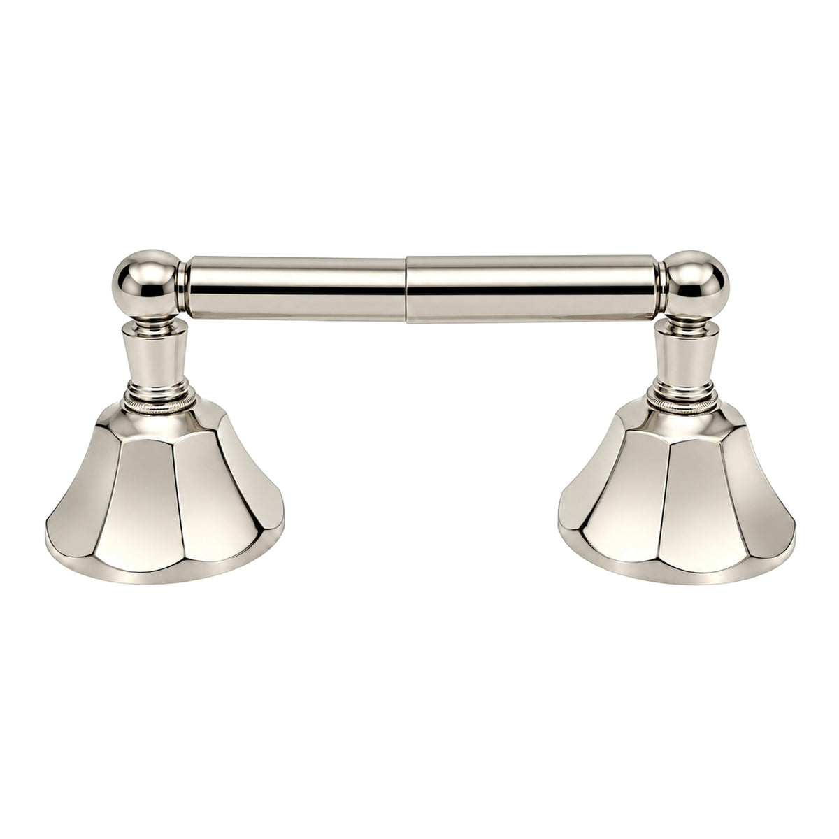 Mississippi Vintage Style Wall Mount Toilet Paper Holder, Solid Brass and Mounting Hardware P0301 in Polished Nickel