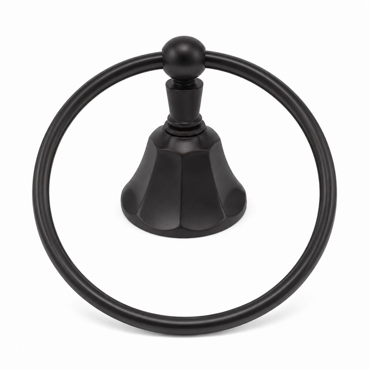 Mississippi Vintage Style Deco Towel Holder Ring, Solid Brass, Escutcheon and Mounting Hardware P0302 | Strom Living Satin Black - Bathroom Accessories