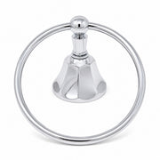 Mississippi Vintage Style Deco Towel Holder Ring, Solid Brass, Escutcheon and Mounting Hardware P0302 | Strom Living Chrome - Bathroom Accessories