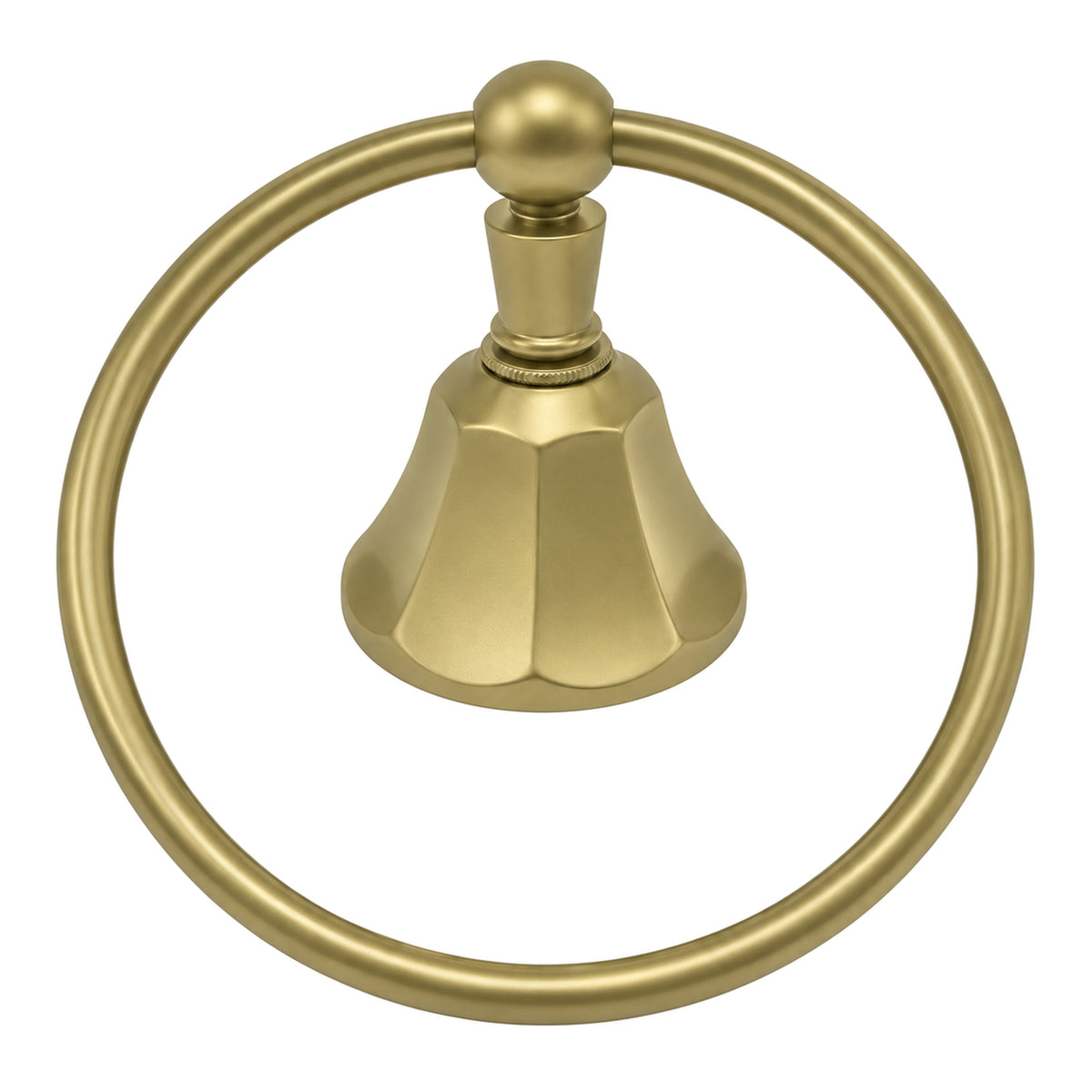 Mississippi Vintage Style Deco Towel Holder Ring, Solid Brass, Escutcheon and Mounting Hardware P0302 in Raw Brass