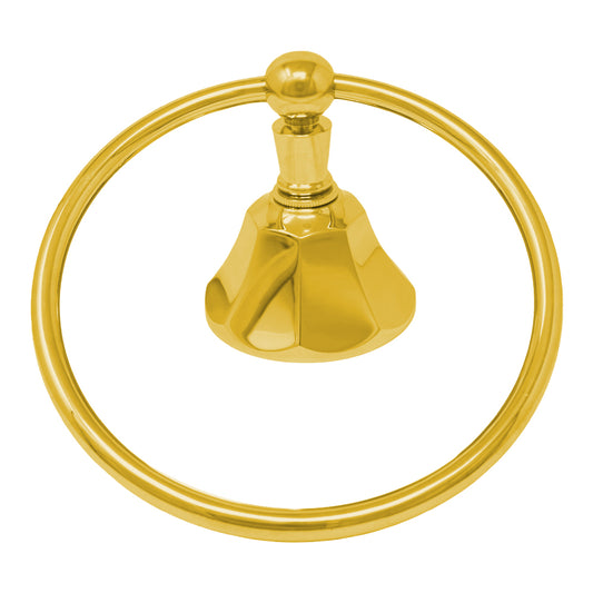 Strom Living Mississippi Vintage Style Deco Towel Holder Ring with Solid Brass, Escutcheon and Mounting Hardware