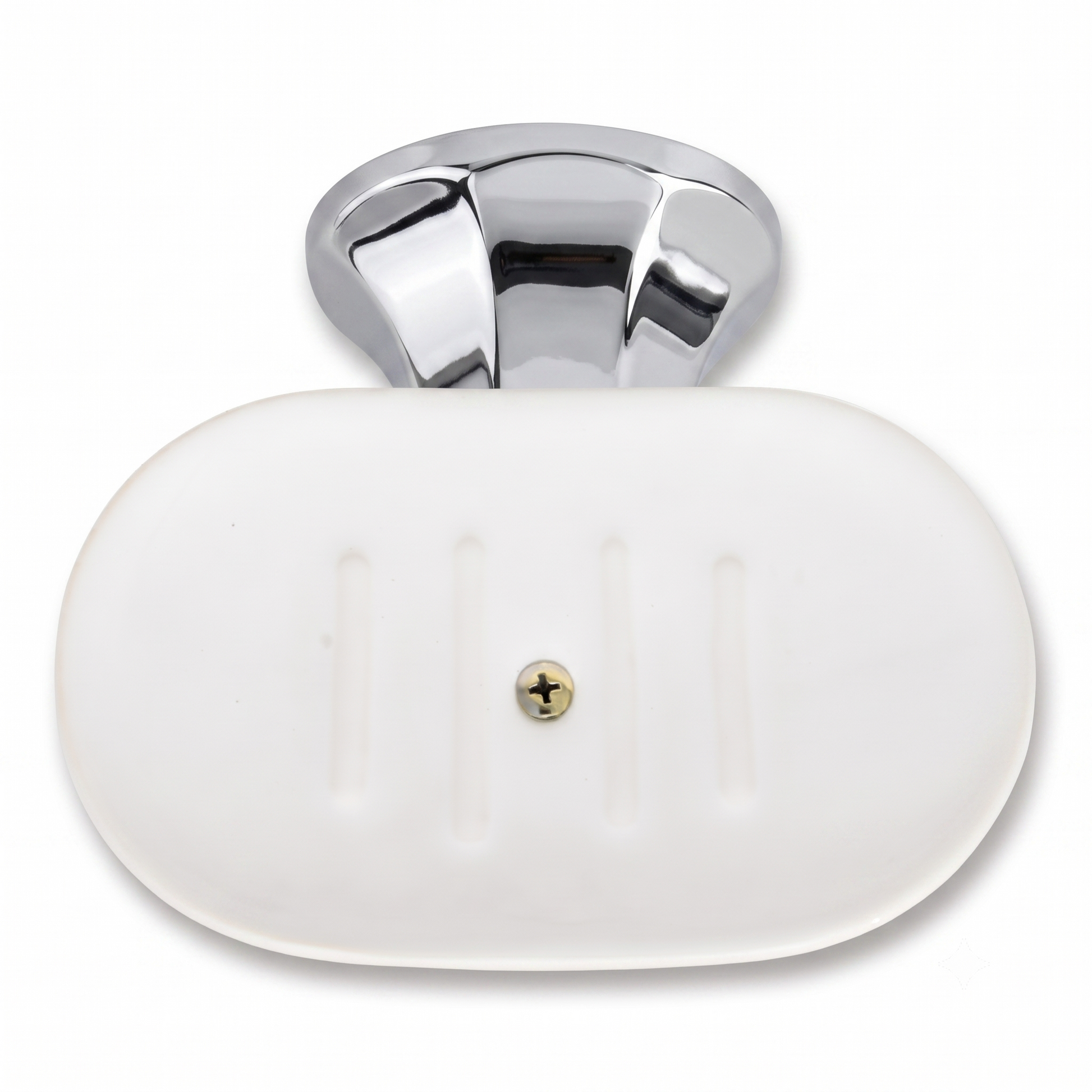 Mississippi Vintage Style Wall Mount Porcelain Deco Soap Dish, Solid Brass and Escutcheon P0304 | Strom Living - Bathroom Accessories