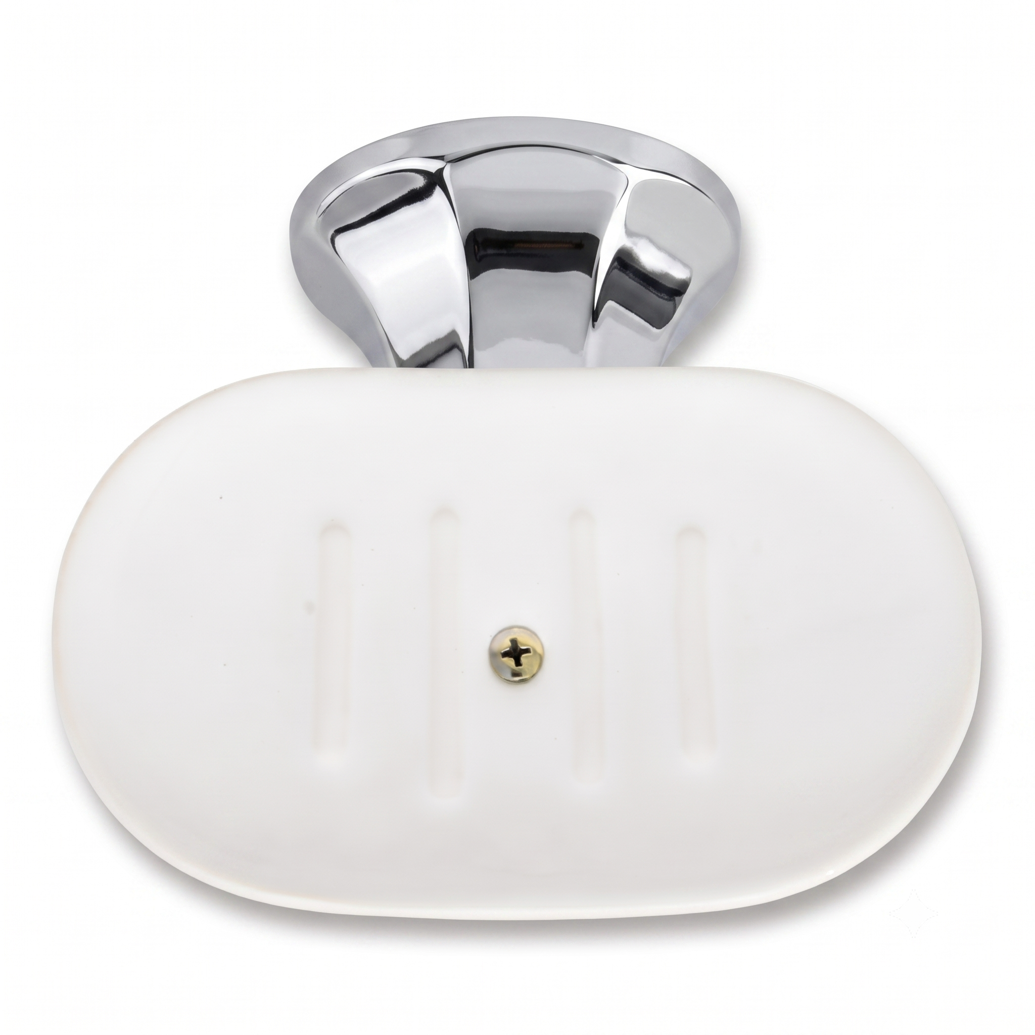 Mississippi Vintage Style Wall Mount Porcelain Deco Soap Dish, Solid Brass and Escutcheon P0304 | Strom Living - Bathroom Accessories
