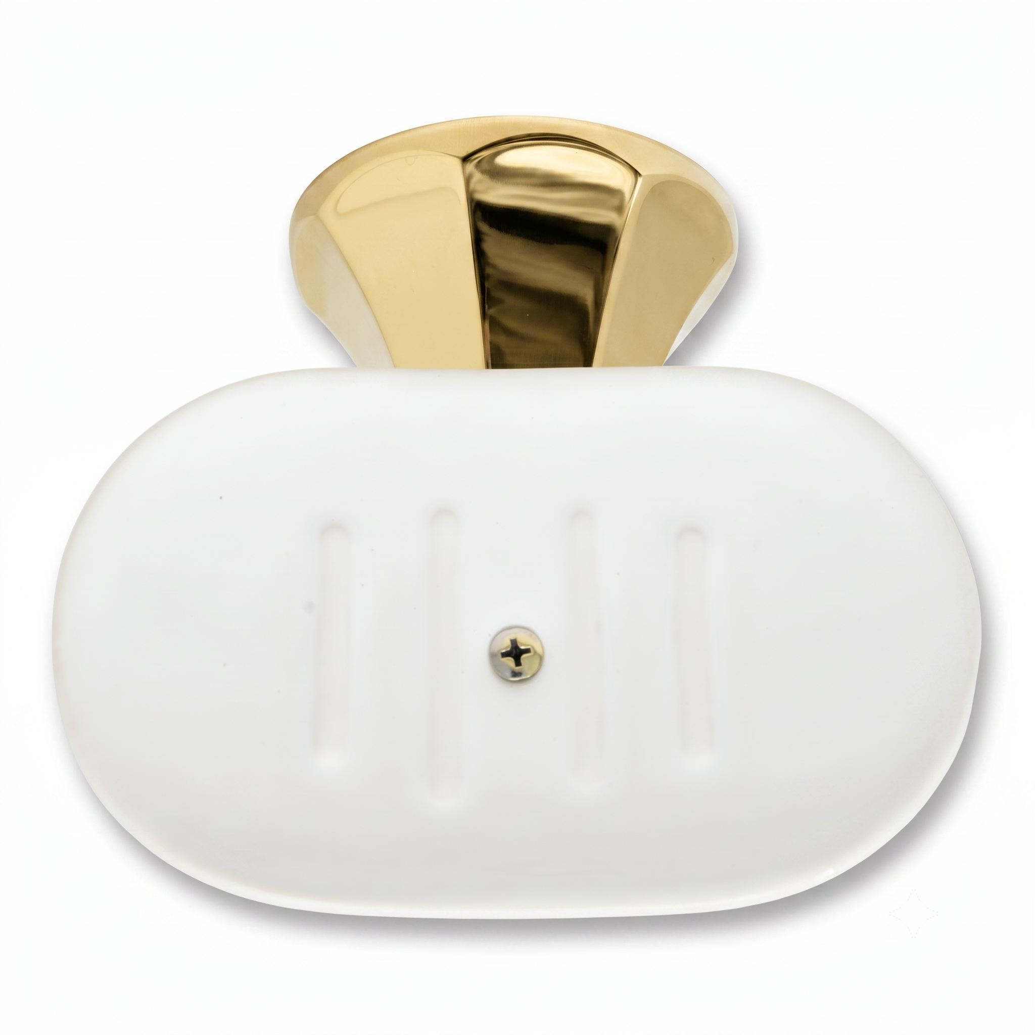Mississippi Vintage Style Wall Mount Porcelain Deco Soap Dish, Solid Brass and Escutcheon P0304 | Strom Living - Bathroom Accessories