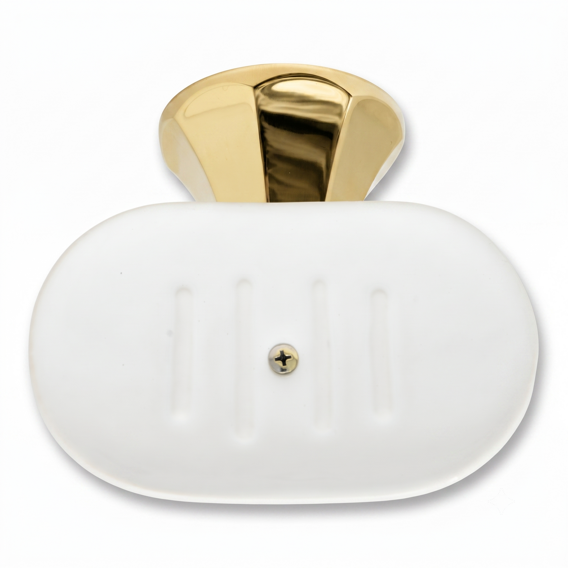Mississippi Vintage Style Wall Mount Porcelain Deco Soap Dish, Solid Brass and Escutcheon P0304 | Strom Living - Bathroom Accessories