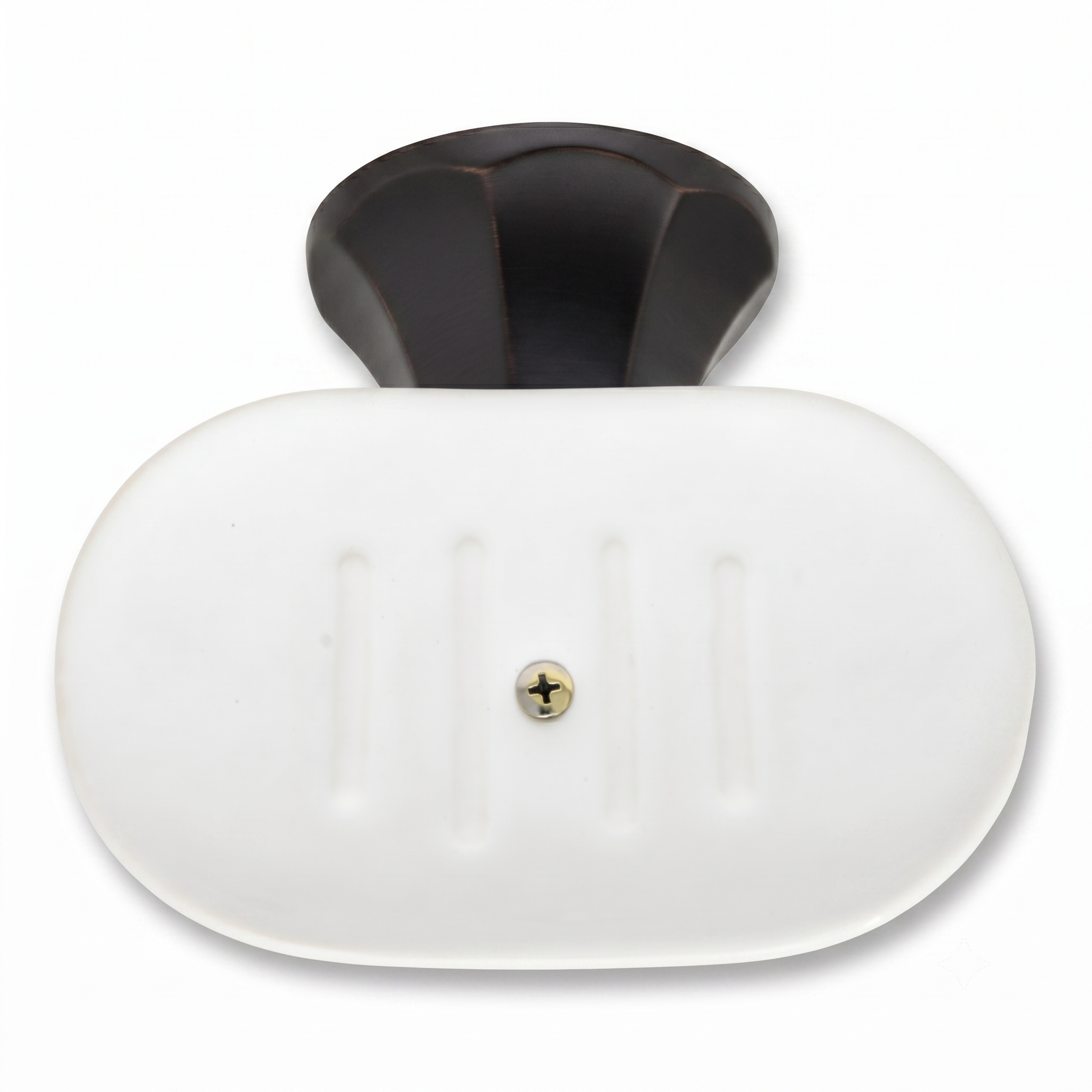 Mississippi Vintage Style Wall Mount Porcelain Deco Soap Dish, Solid Brass and Escutcheon P0304 | Strom Living - Bathroom Accessories