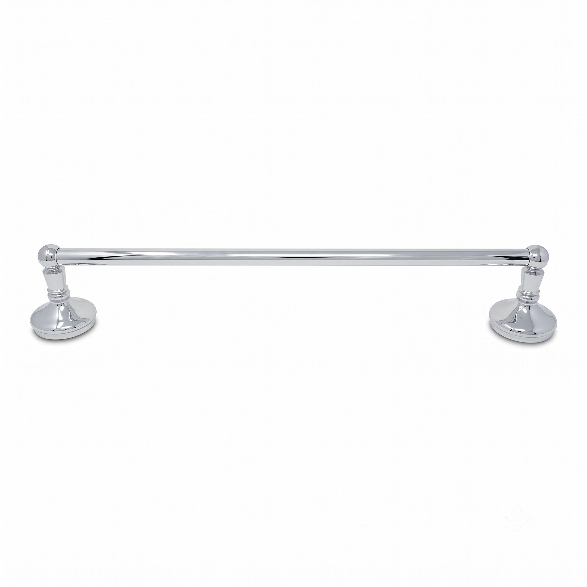 Sacramento Vintage Style Wall Mount Towel Bar with Escutcheons/Brackets and Screws P0305 | Strom Living Chrome 18" - Bathroom Accessories