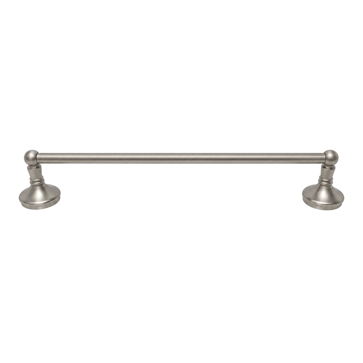 Sacramento Vintage Style Wall Mount Towel Bar with Escutcheons/Brackets and Screws P0305 in Matte Nickel
