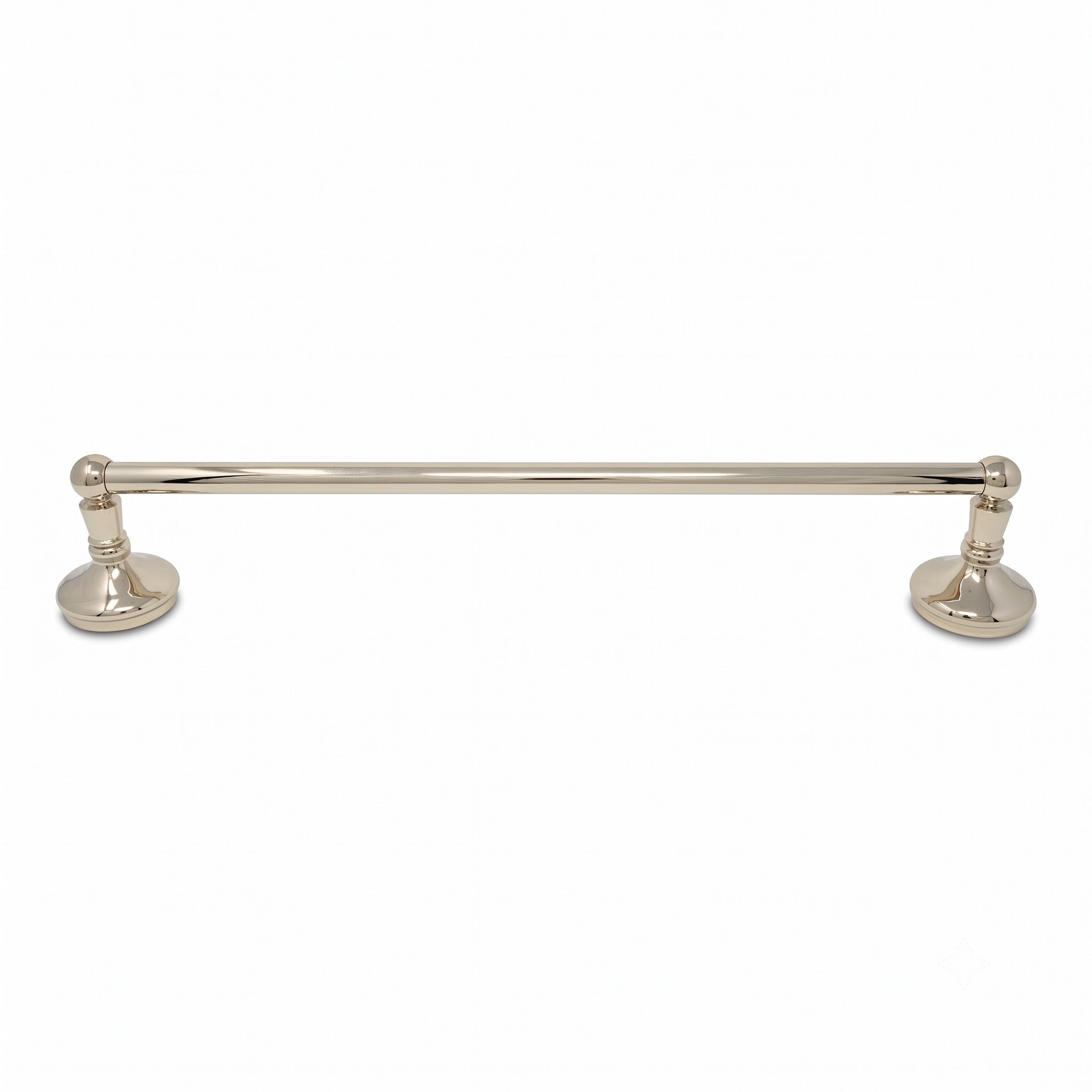 Sacramento Vintage Style Wall Mount Towel Bar with Escutcheons/Brackets and Screws P0305 | Strom Living Polished Nickel 18" - Bathroom Accessories
