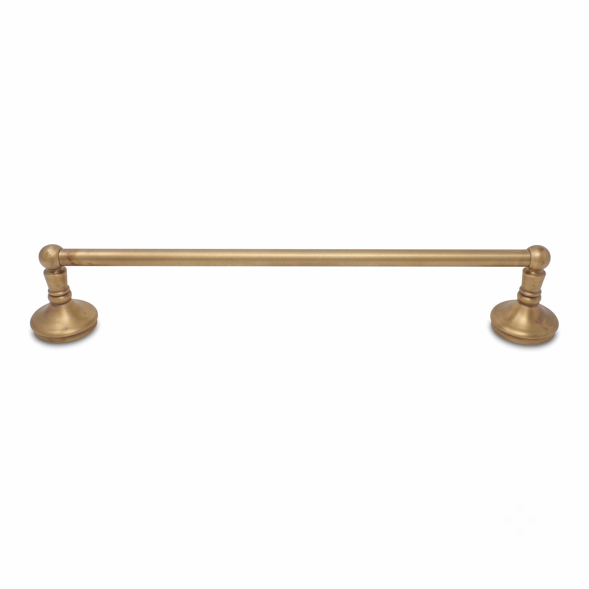 Sacramento Vintage Style Wall Mount Towel Bar with Escutcheons/Brackets and Screws P0305 | Strom Living Raw Brass 18" - Bathroom Accessories