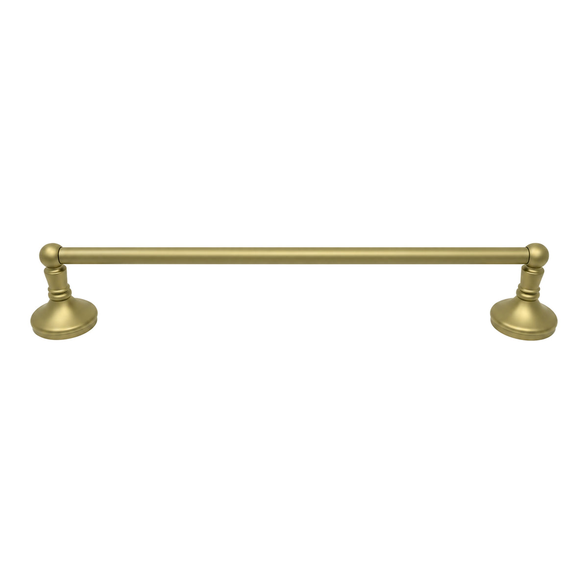 Sacramento Vintage Style Wall Mount Towel Bar with Escutcheons/Brackets and Screws P0305 in Raw Brass