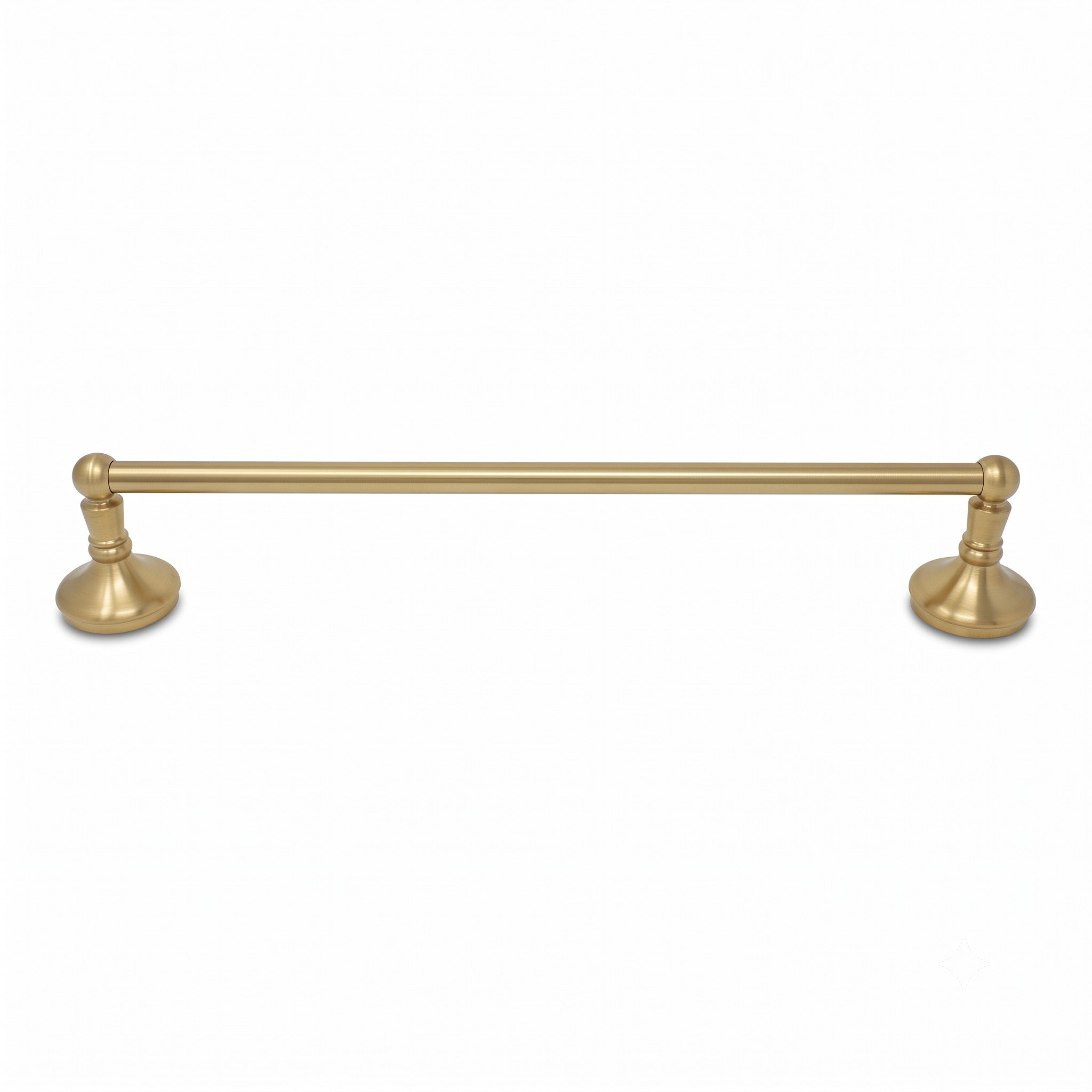Sacramento Vintage Style Wall Mount Towel Bar with Escutcheons/Brackets and Screws P0305 | Strom Living Satin Brass 18" - Bathroom Accessories