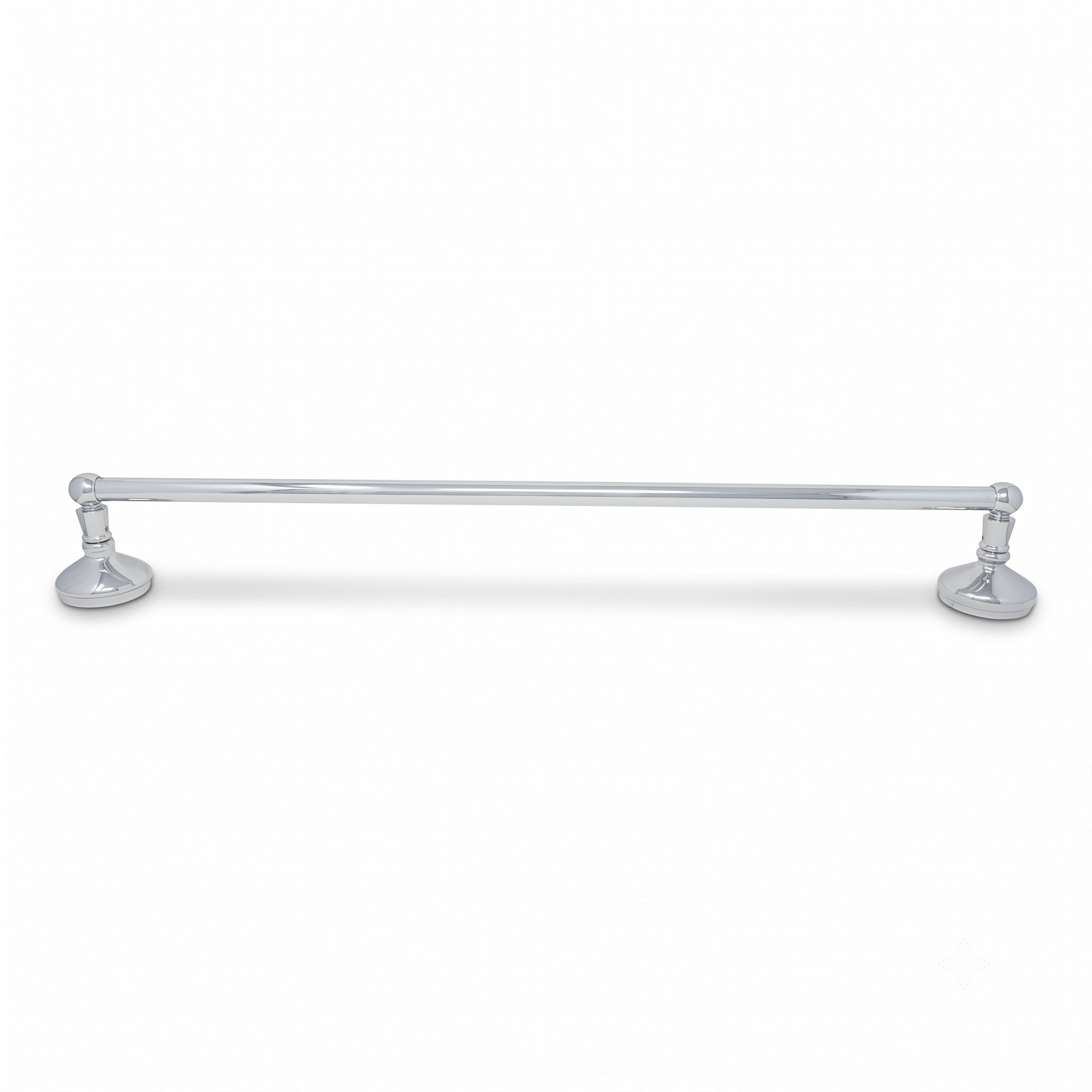 Sacramento Vintage Style Wall Mount Towel Bar with Escutcheons/Brackets and Screws P0305 | Strom Living Chrome 24" - Bathroom Accessories