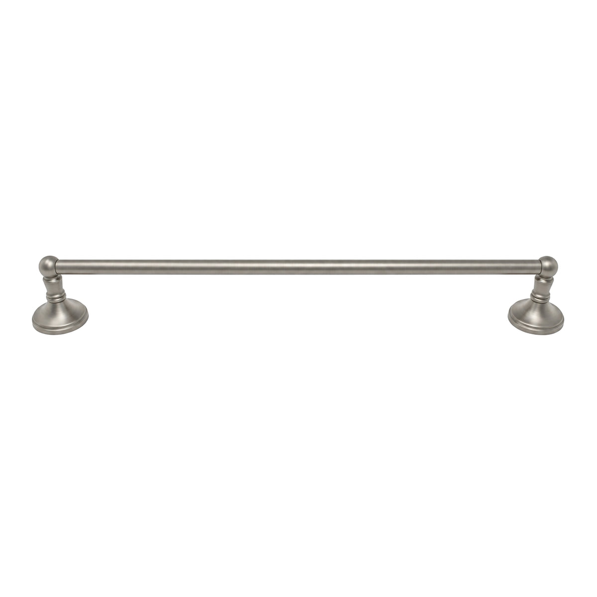 Sacramento Vintage Style Wall Mount Towel Bar with Escutcheons/Brackets and Screws P0305 in Matte Nickel