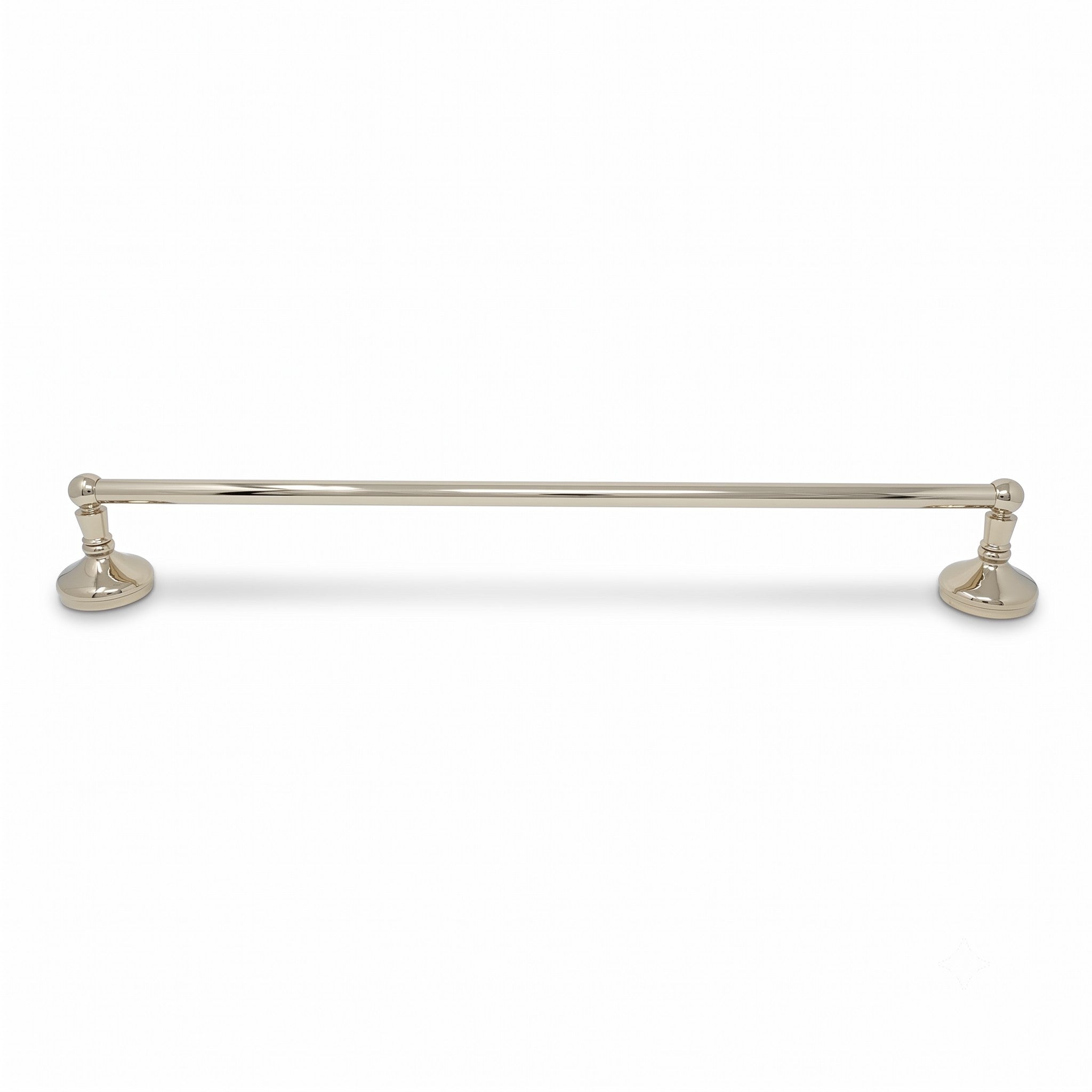 Sacramento Vintage Style Wall Mount Towel Bar with Escutcheons/Brackets and Screws P0305 | Strom Living Polished Nickel 24" - Bathroom Accessories