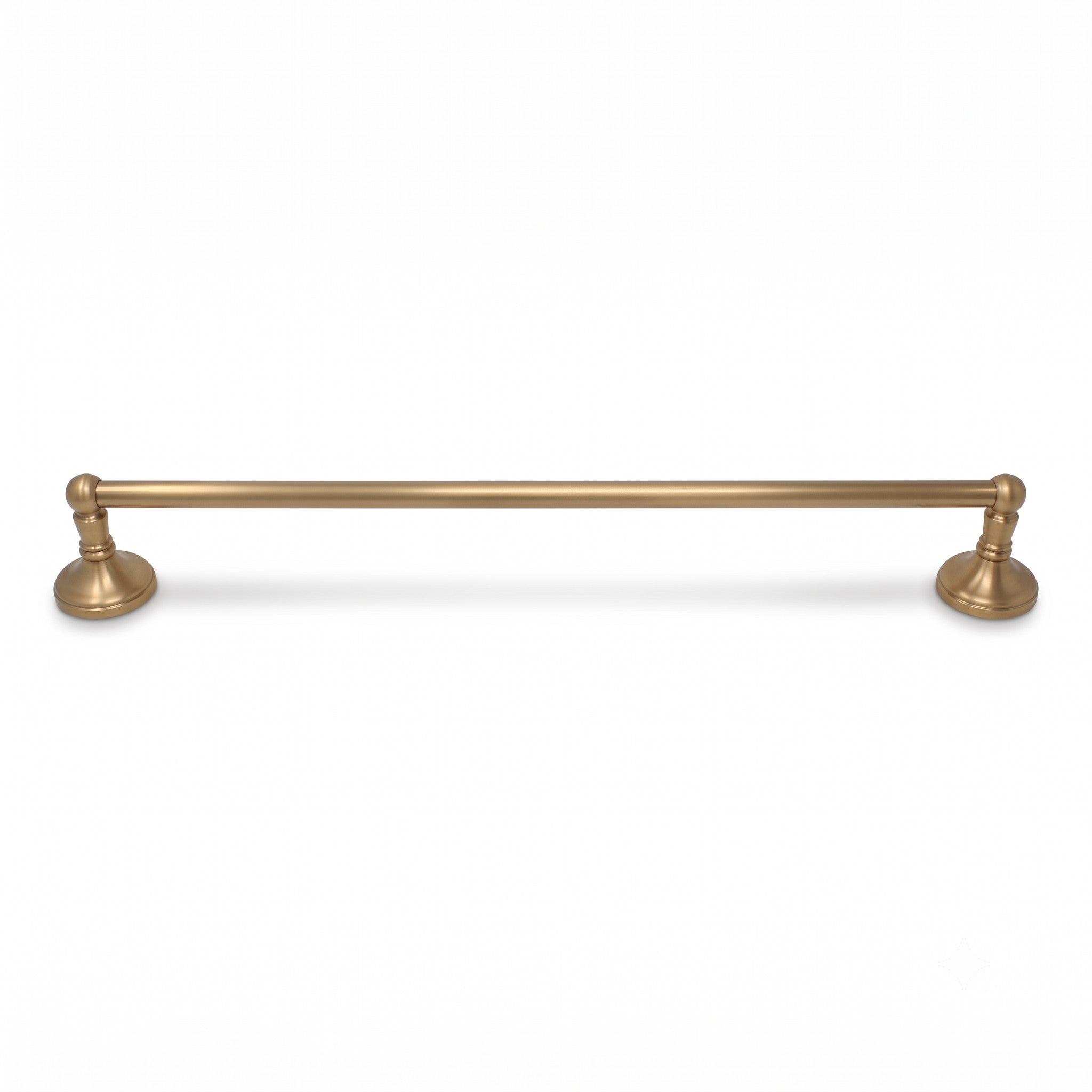 Sacramento Vintage Style Wall Mount Towel Bar with Escutcheons/Brackets and Screws P0305 | Strom Living Raw Brass 24" - Bathroom Accessories