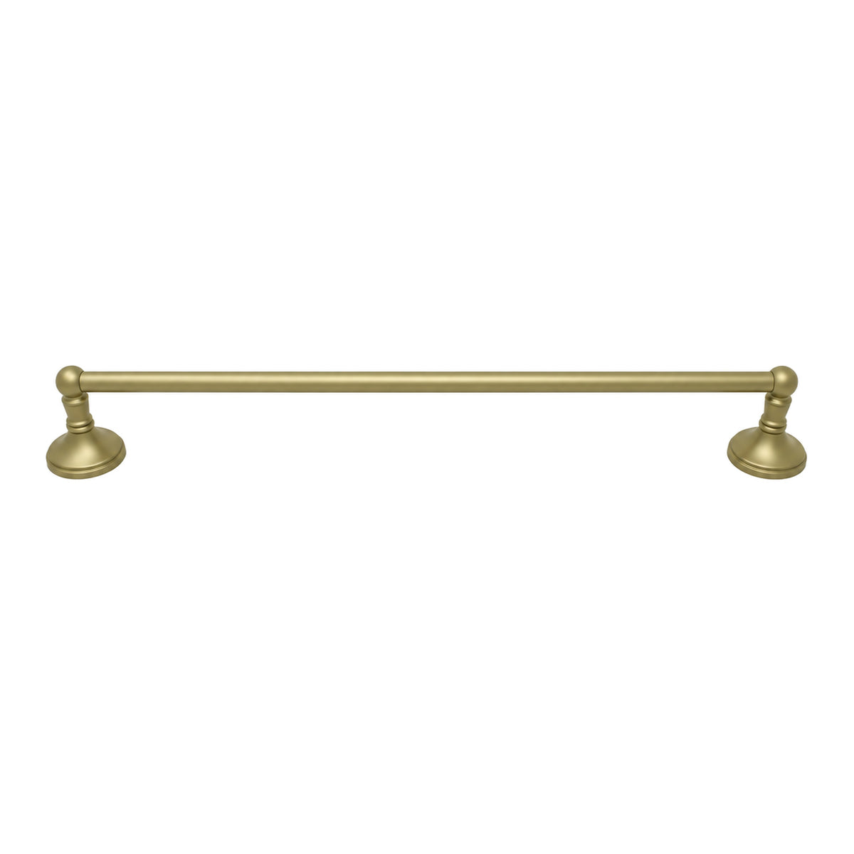 Sacramento Vintage Style Wall Mount Towel Bar with Escutcheons/Brackets and Screws P0305 in Raw Brass