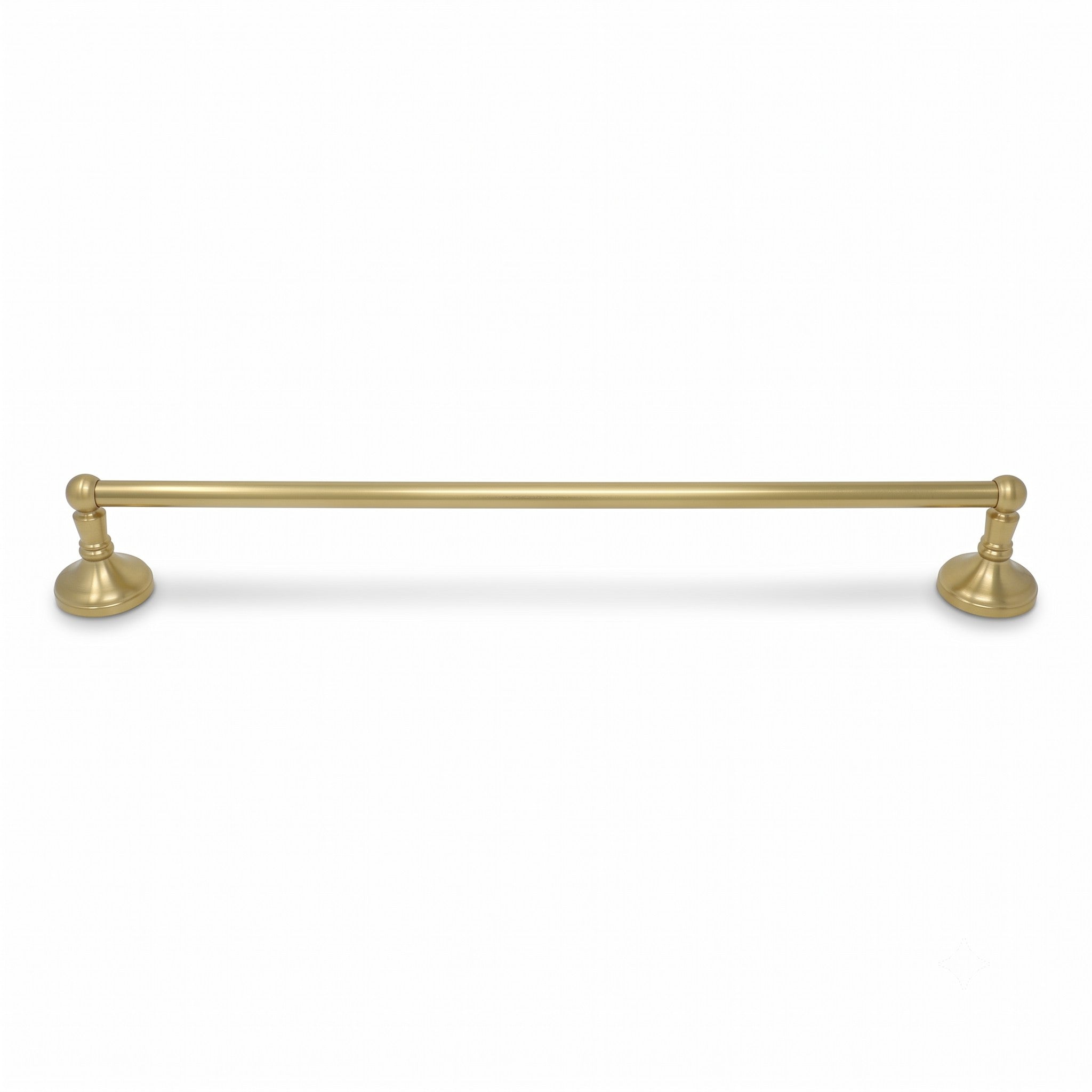 Sacramento Vintage Style Wall Mount Towel Bar with Escutcheons/Brackets and Screws P0305 | Strom Living Satin Brass 24" - Bathroom Accessories