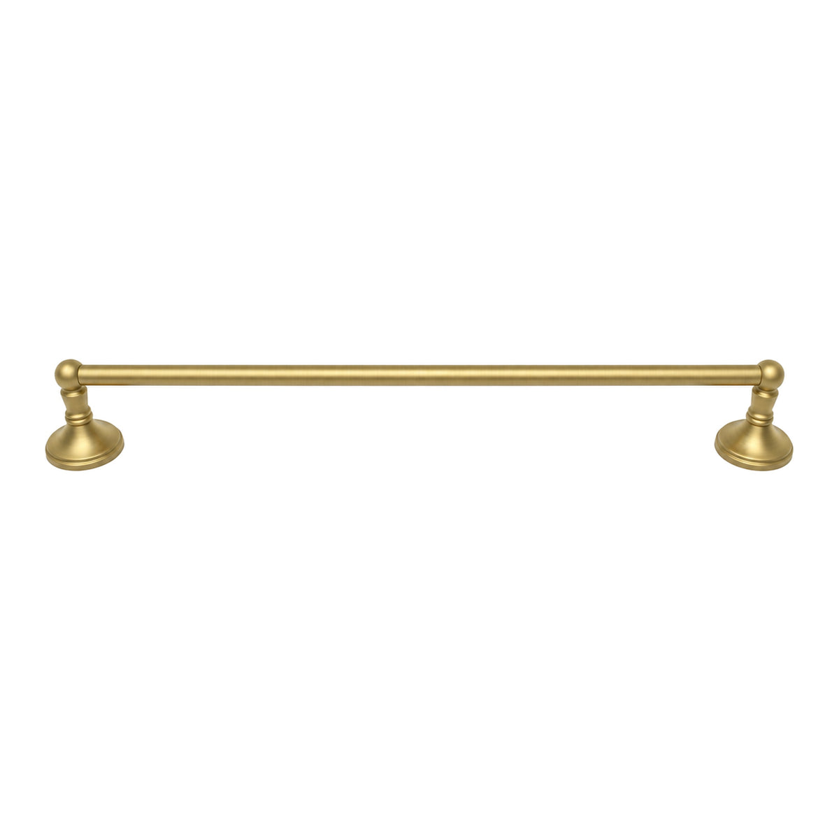 Sacramento Vintage Style Wall Mount Towel Bar with Escutcheons/Brackets and Screws P0305 in Satin Brass