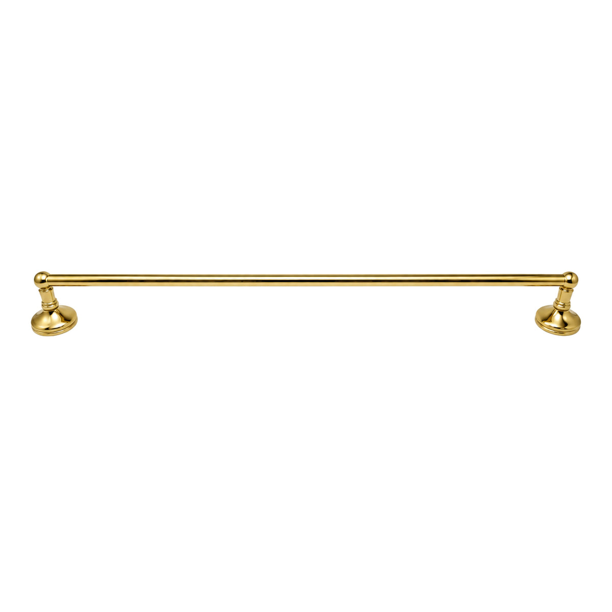 Sacramento Vintage Style Wall Mount Towel Bar with Escutcheons/Brackets and Screws P0305 in Supercoat Brass / Polished Brass