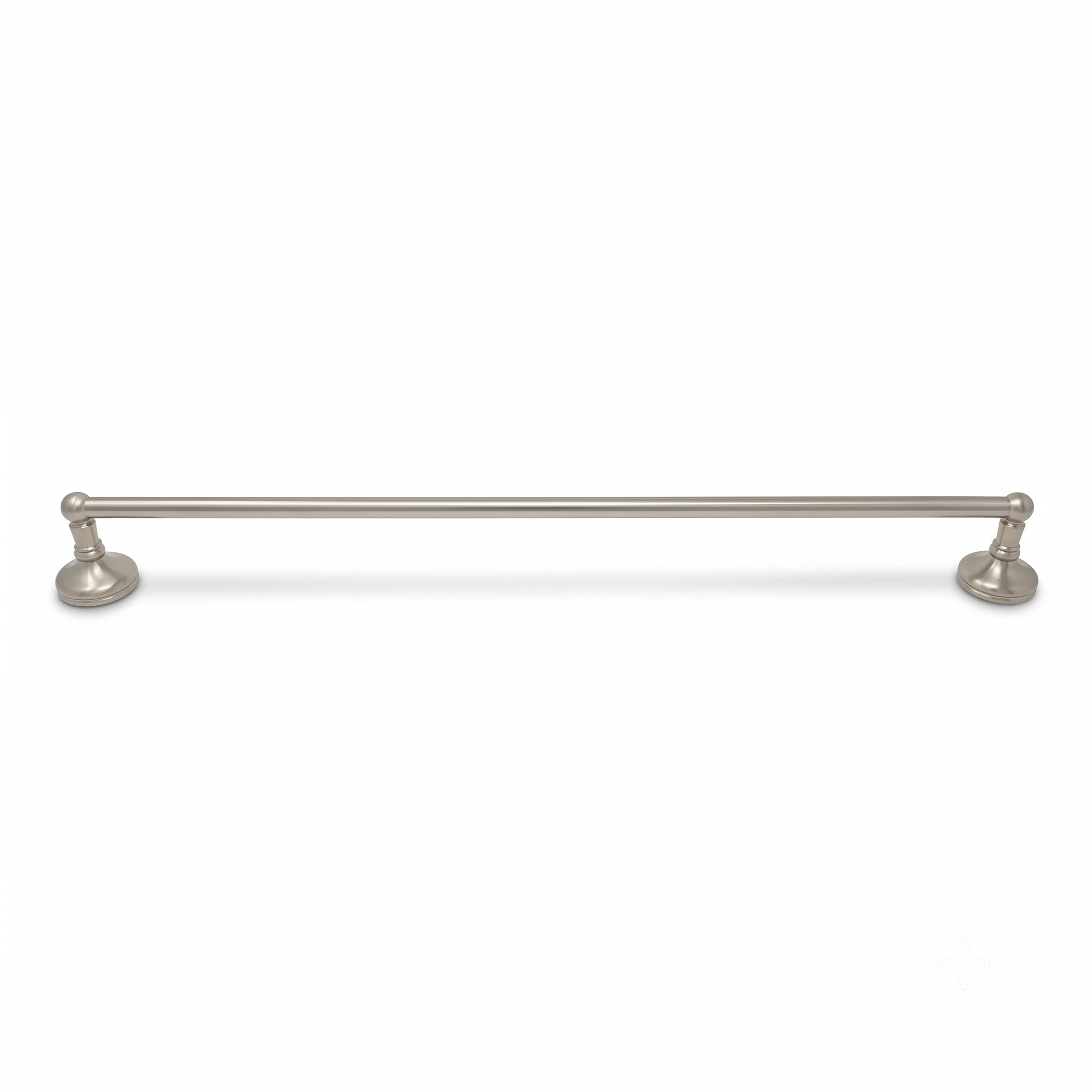 Sacramento Vintage Style Wall Mount Towel Bar with Escutcheons/Brackets and Screws P0305 | Strom Living Matte Nickel 30" - Bathroom Accessories